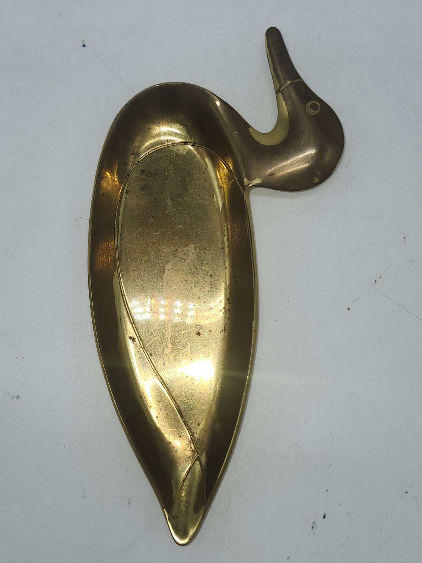 *Brass* Vintage Duck-Shaped Tray