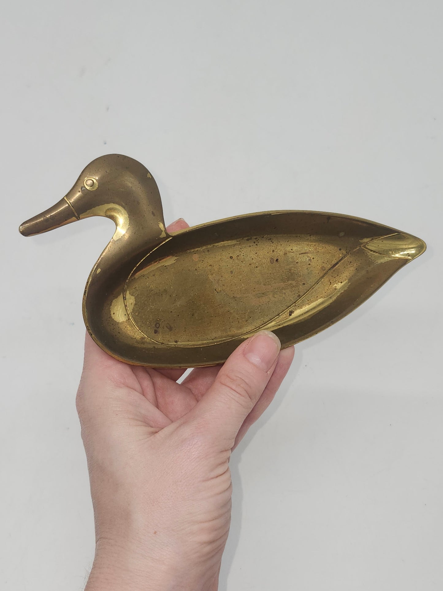 *Brass* Vintage Duck-Shaped Tray