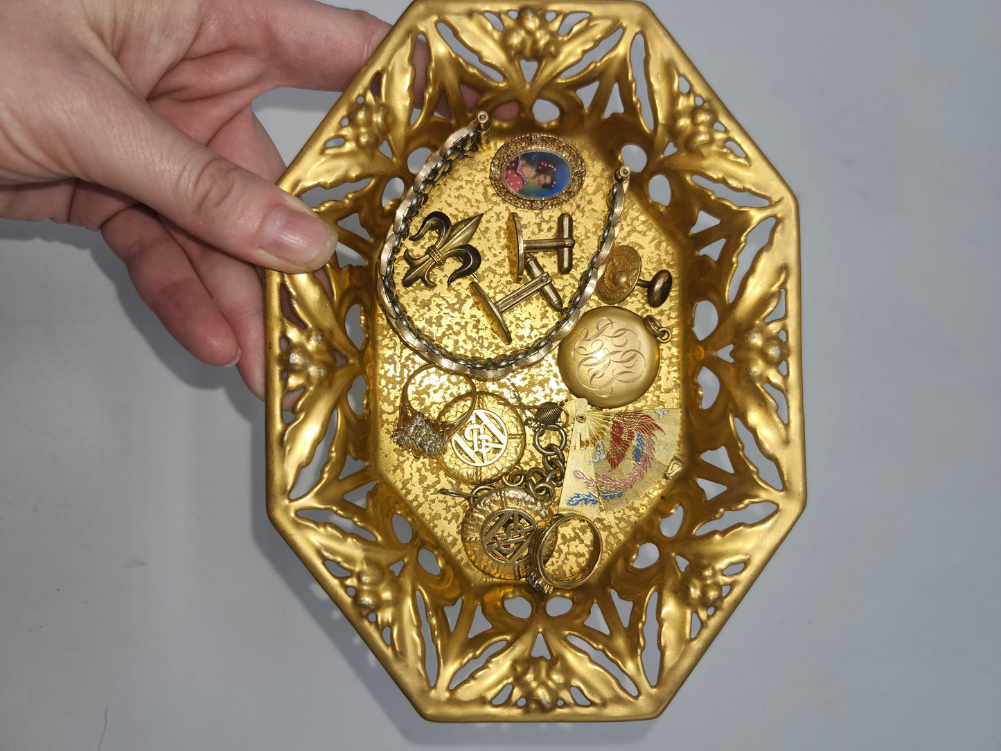 *Gilded* Ceramic Trinket / Jewelry Dish
