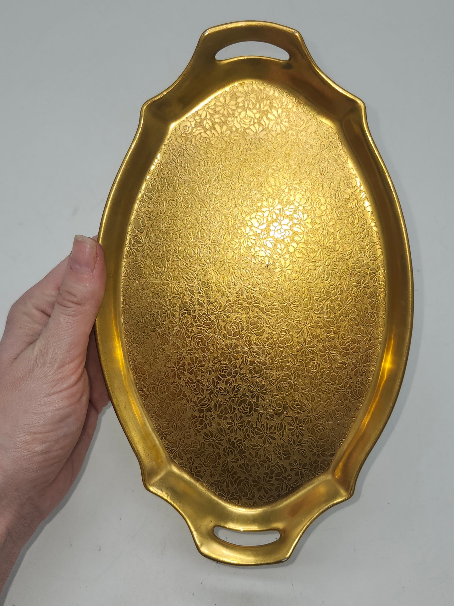 *Gilded* Ceramic Trinket / Jewelry Tray by Pickard