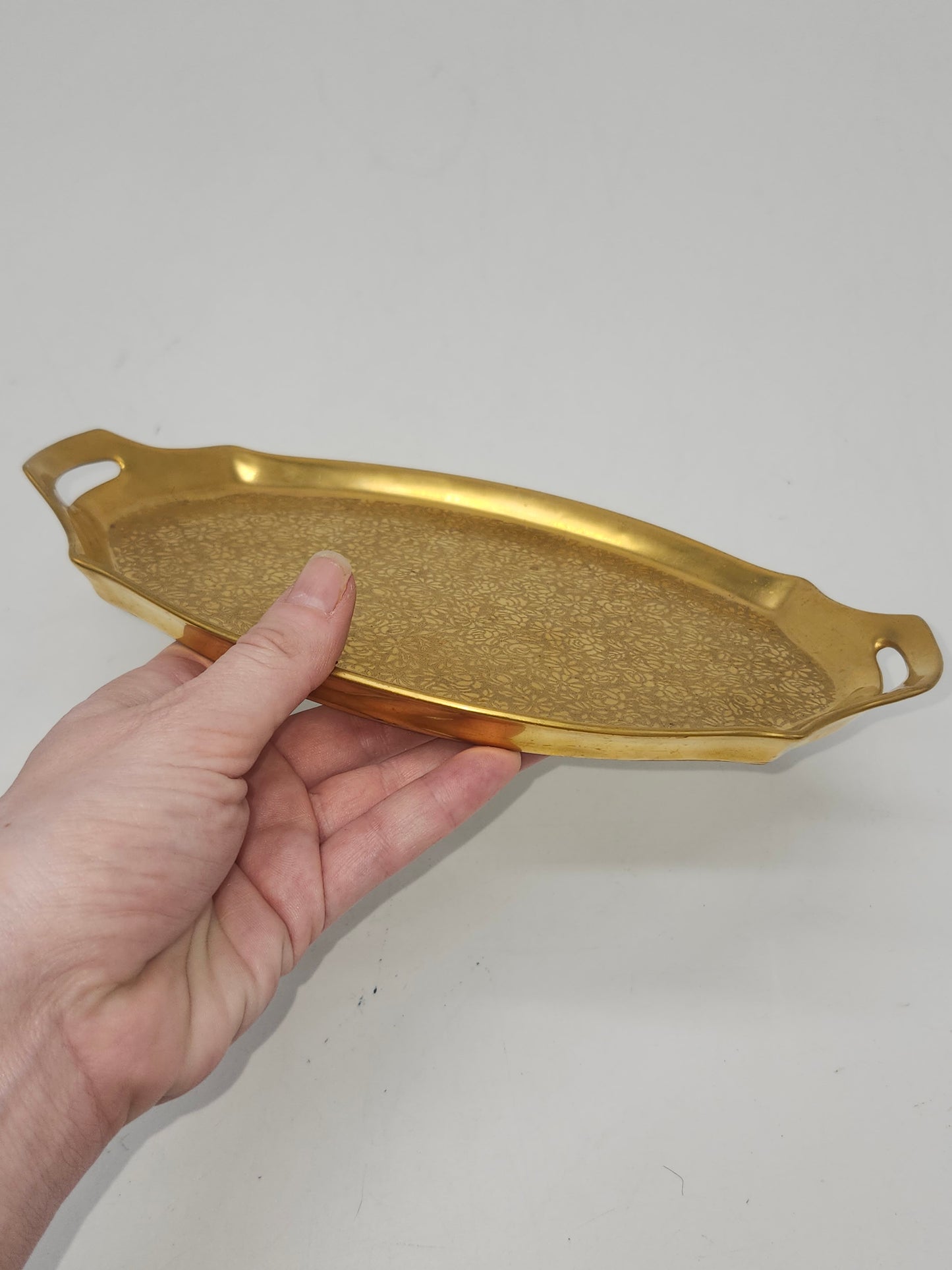 *Gilded* Ceramic Trinket / Jewelry Tray by Pickard