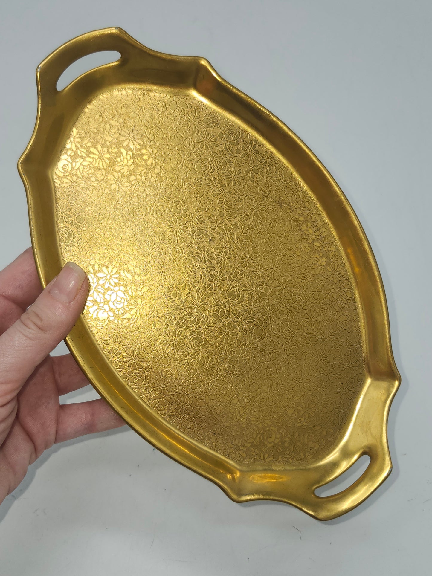 *Gilded* Ceramic Trinket / Jewelry Tray by Pickard