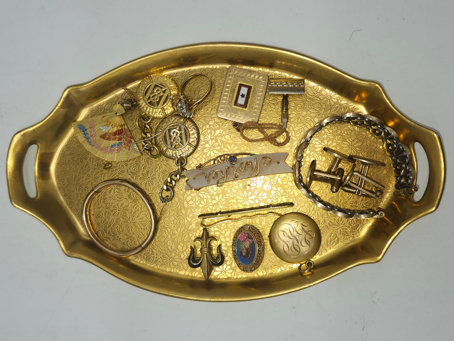 *Gilded* Ceramic Trinket / Jewelry Tray by Pickard