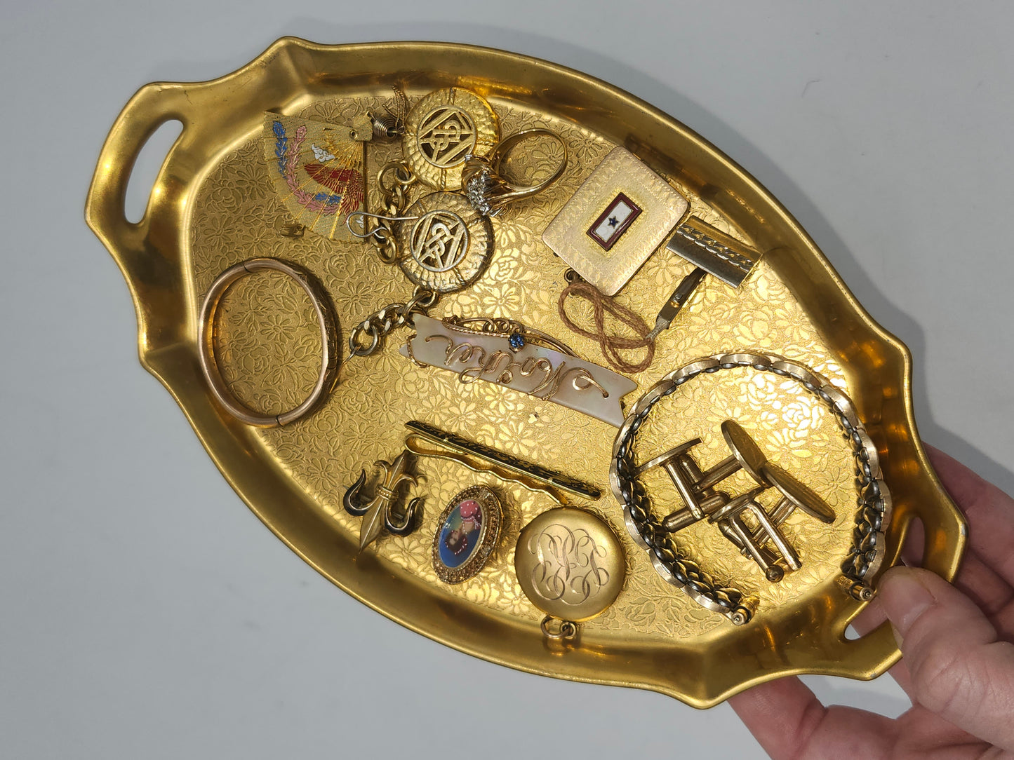 *Gilded* Ceramic Trinket / Jewelry Tray by Pickard