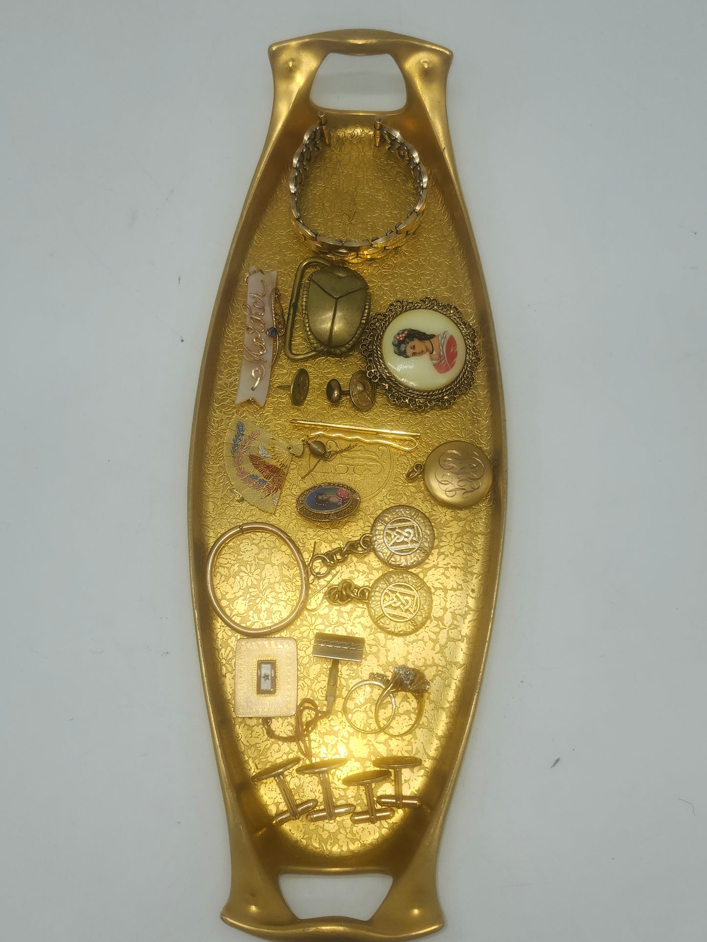 *Gilded* 24K Rosenthal Golden Ceramic Jewelry / Trinket Tray
