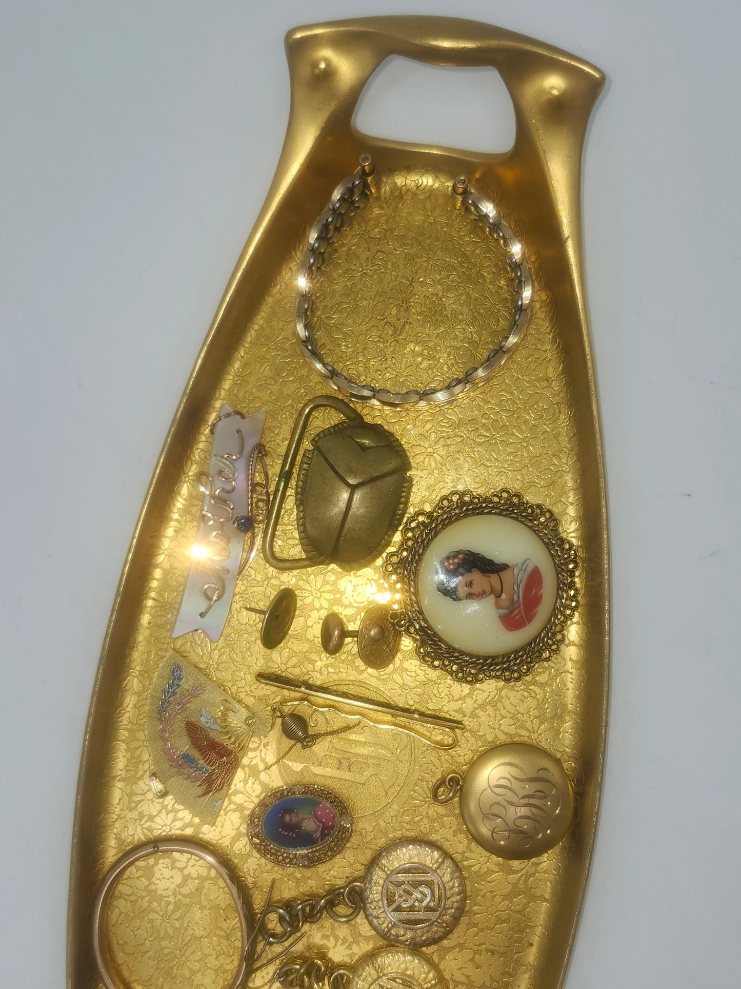 *Gilded* 24K Rosenthal Golden Ceramic Jewelry / Trinket Tray