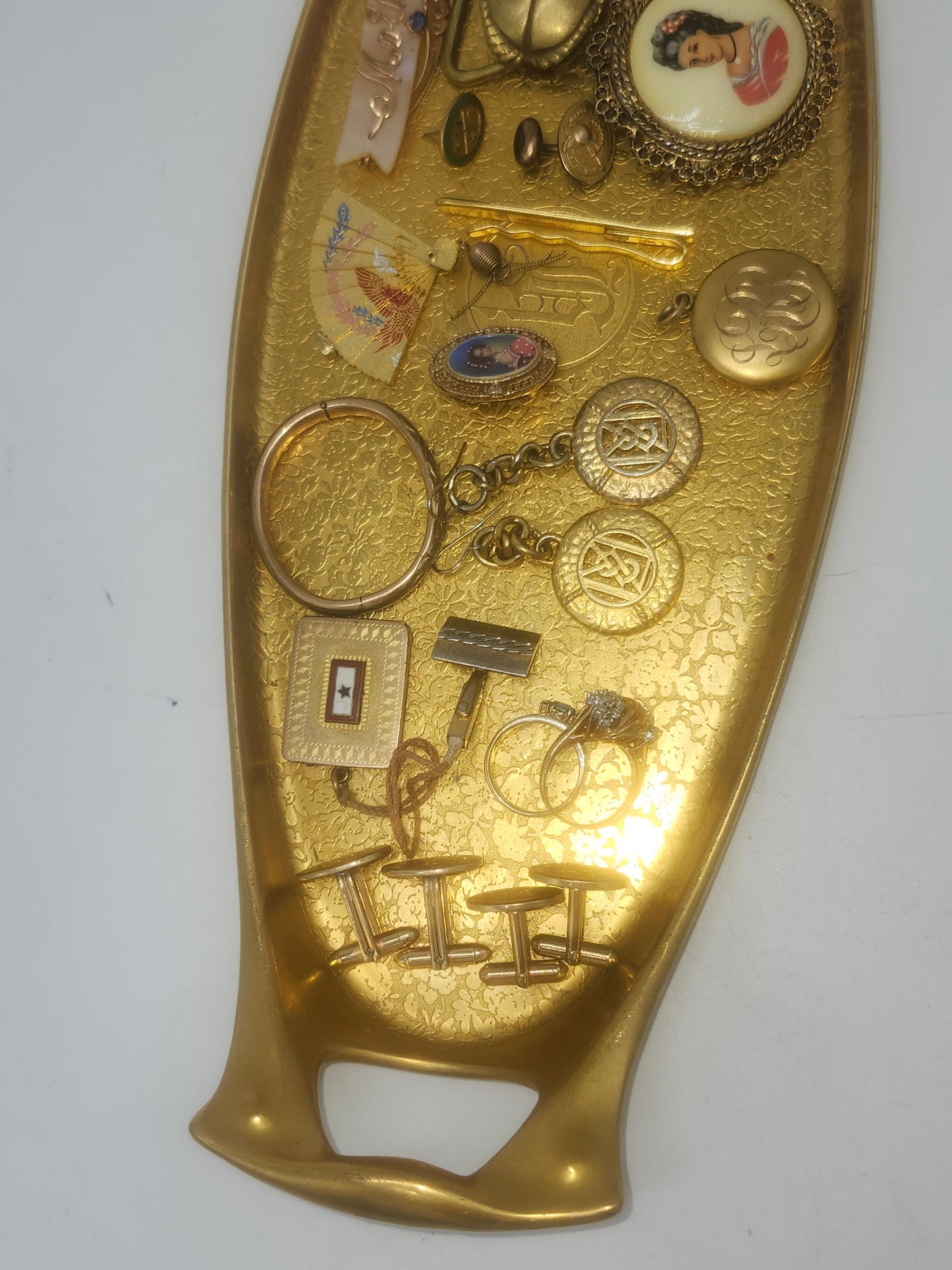*Gilded* 24K Rosenthal Golden Ceramic Jewelry / Trinket Tray