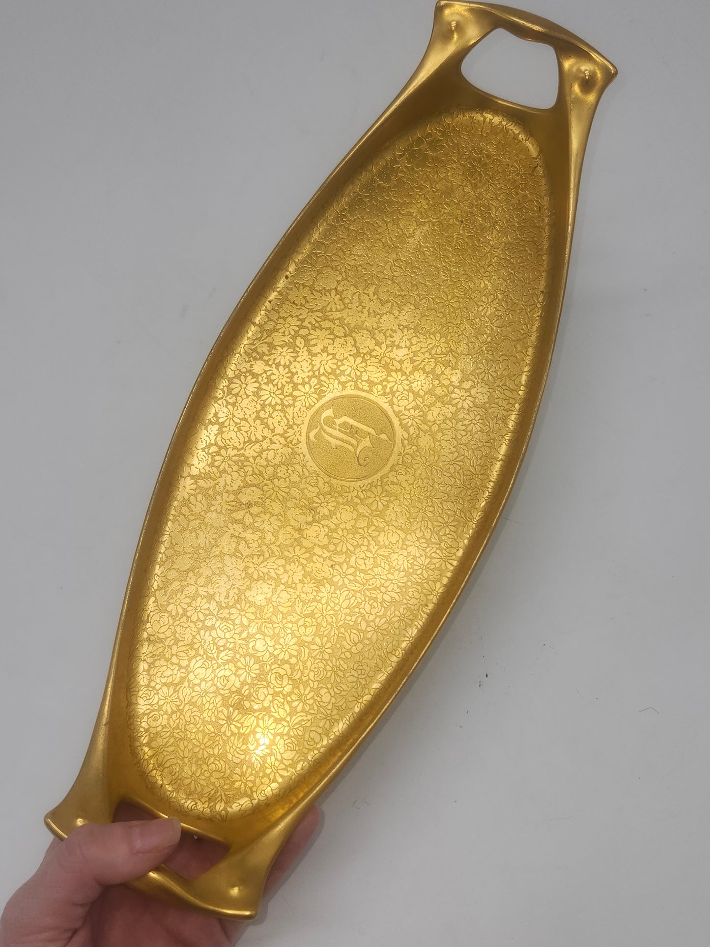 *Gilded* 24K Rosenthal Golden Ceramic Jewelry / Trinket Tray