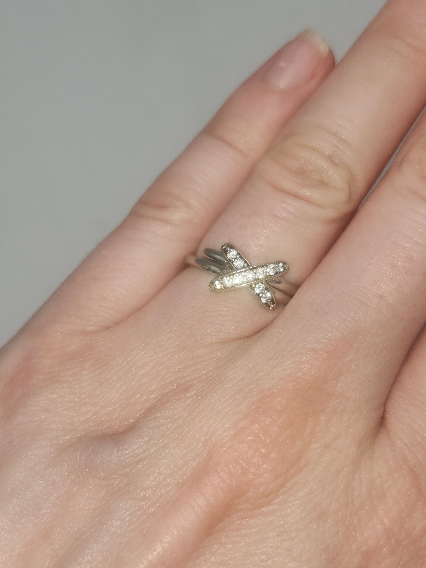 *925* Sterling * Lab-Created Diamond Ring Size 6