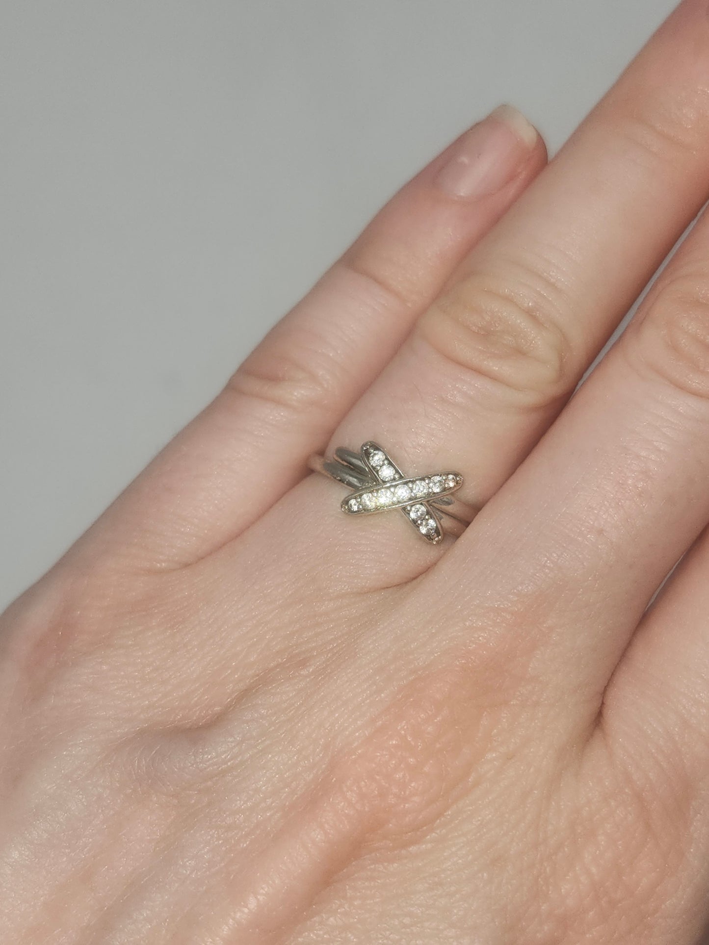 *925* Sterling * Lab-Created Diamond Ring Size 6