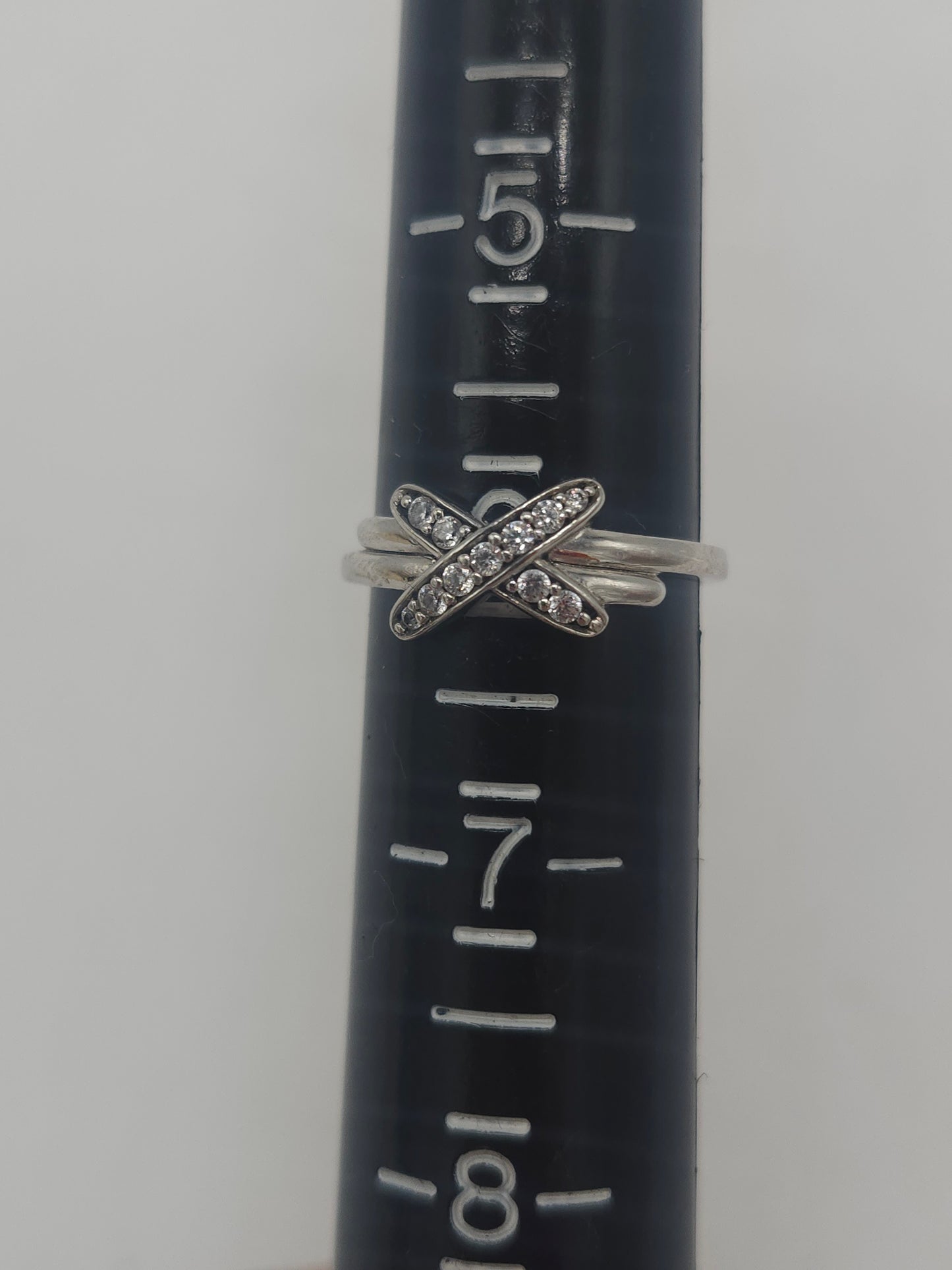 *925* Sterling * Lab-Created Diamond Ring Size 6