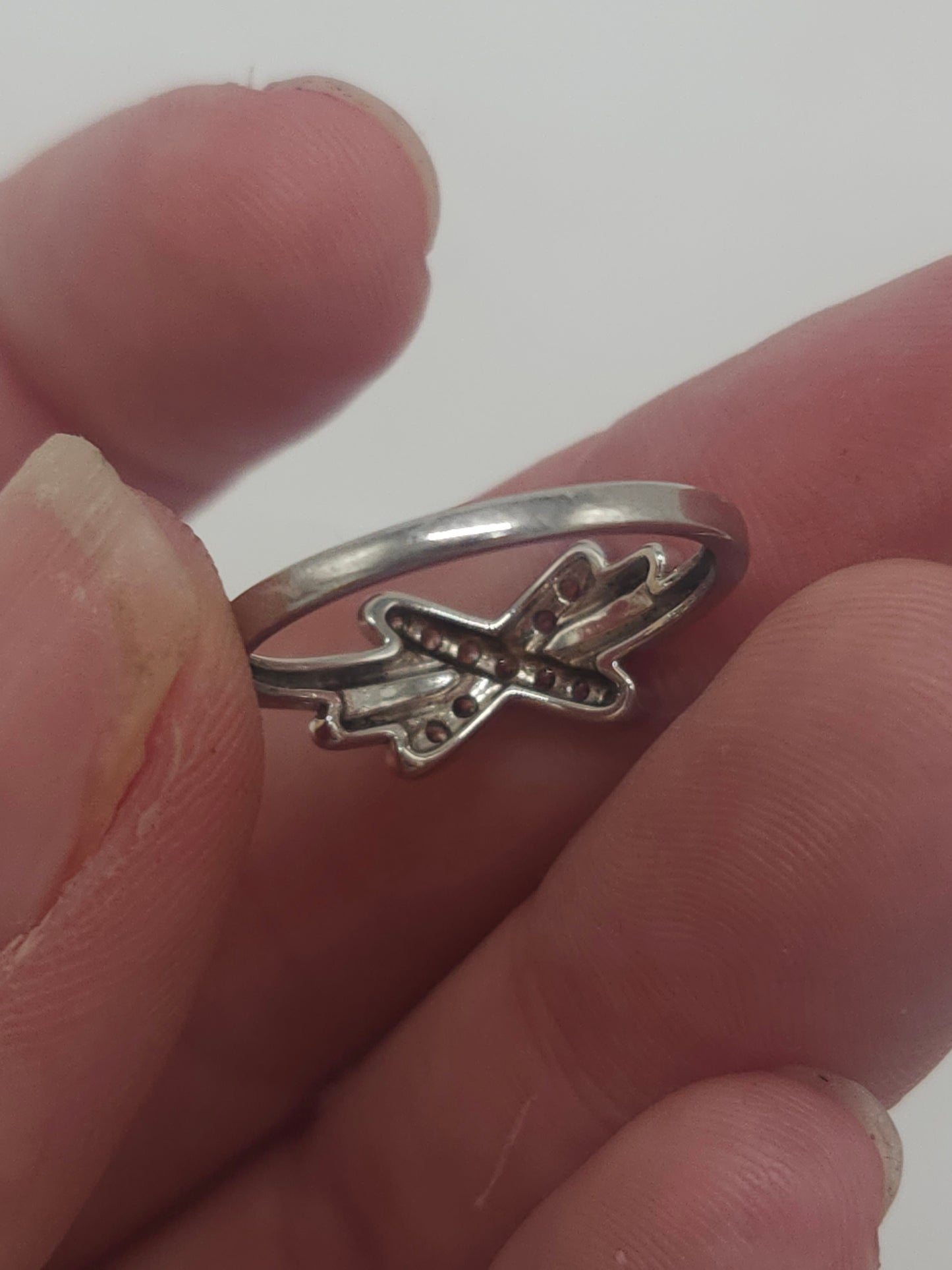*925* Sterling * Lab-Created Diamond Ring Size 6