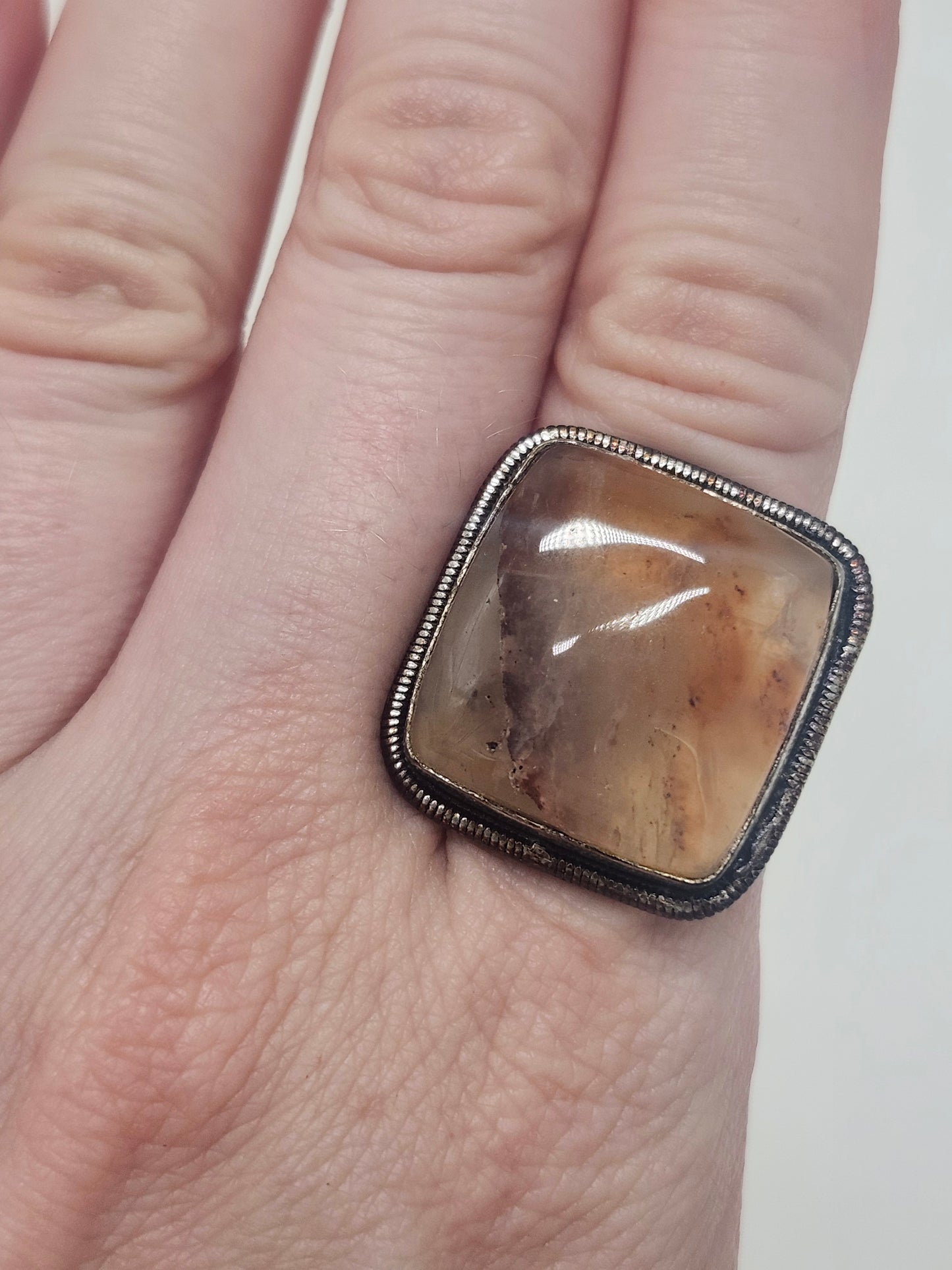 *925* Sterling & Gemstone Ring Size 8