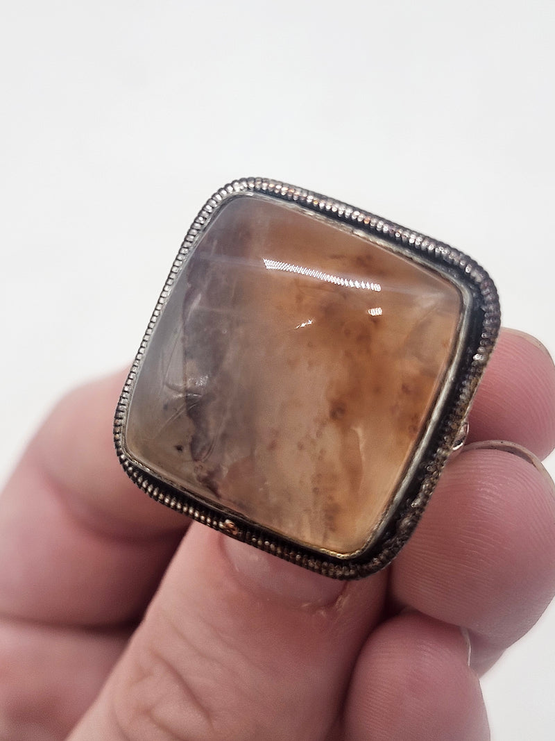 -925- Sterling & Gemstone Ring Size 8