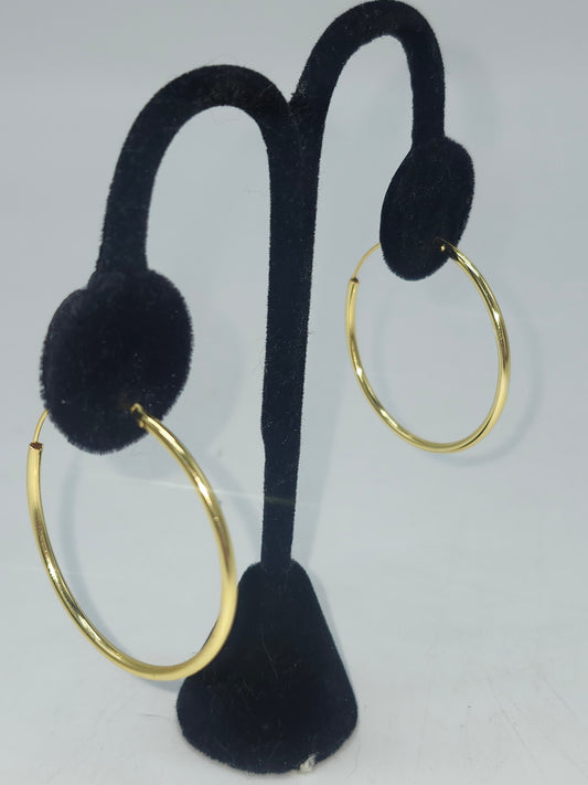 *925* Vermeil Large Hoop Earrings