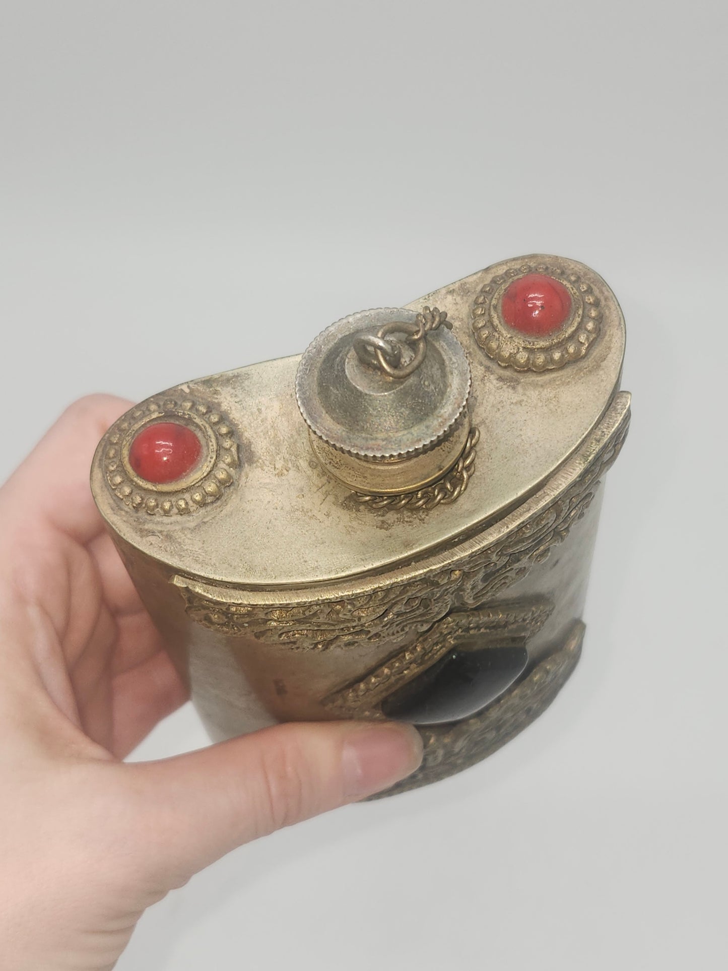 *Antique* Asian Hip Flask Tibetan Altar Vase