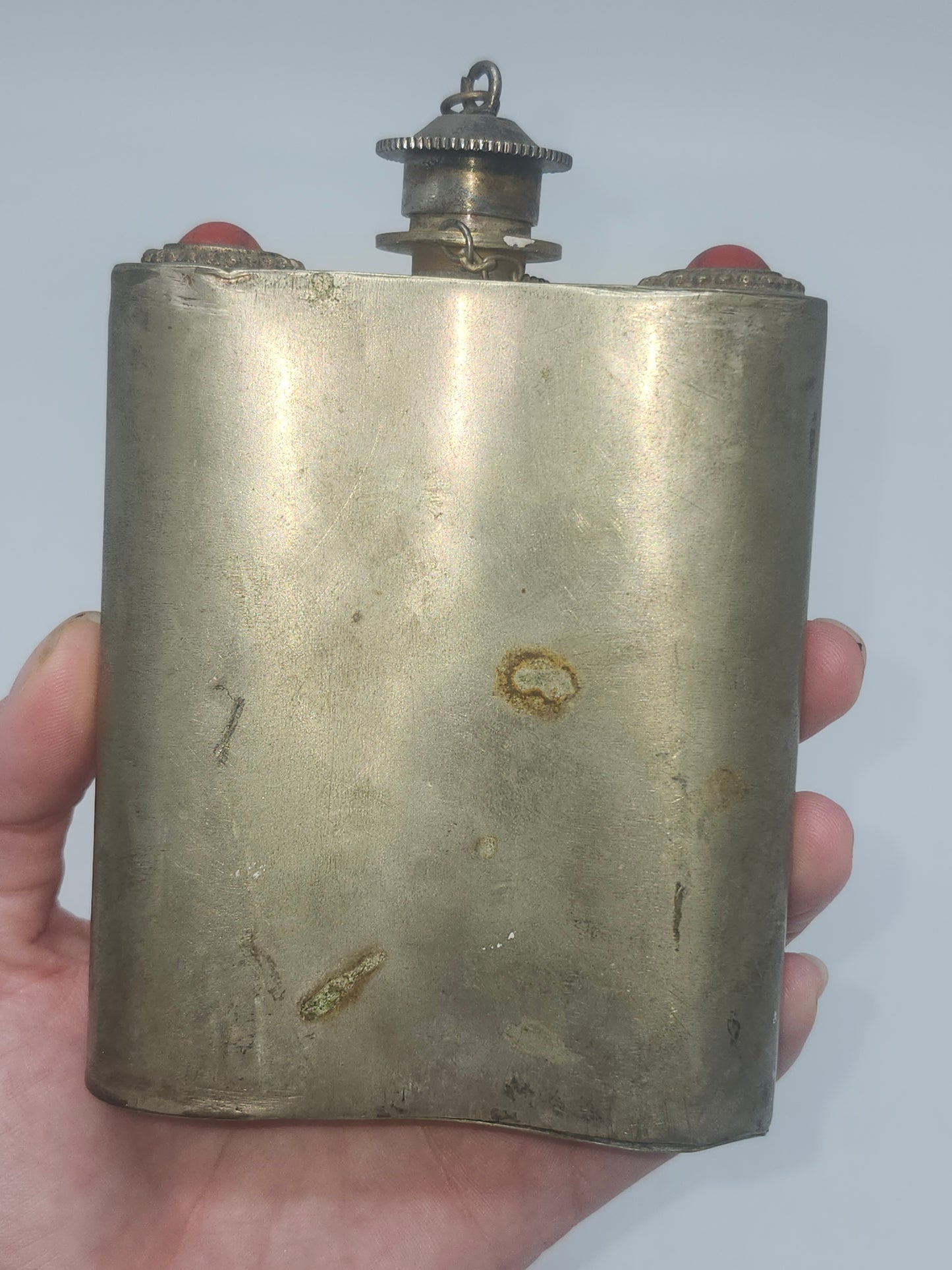 *Antique* Asian Hip Flask Tibetan Altar Vase