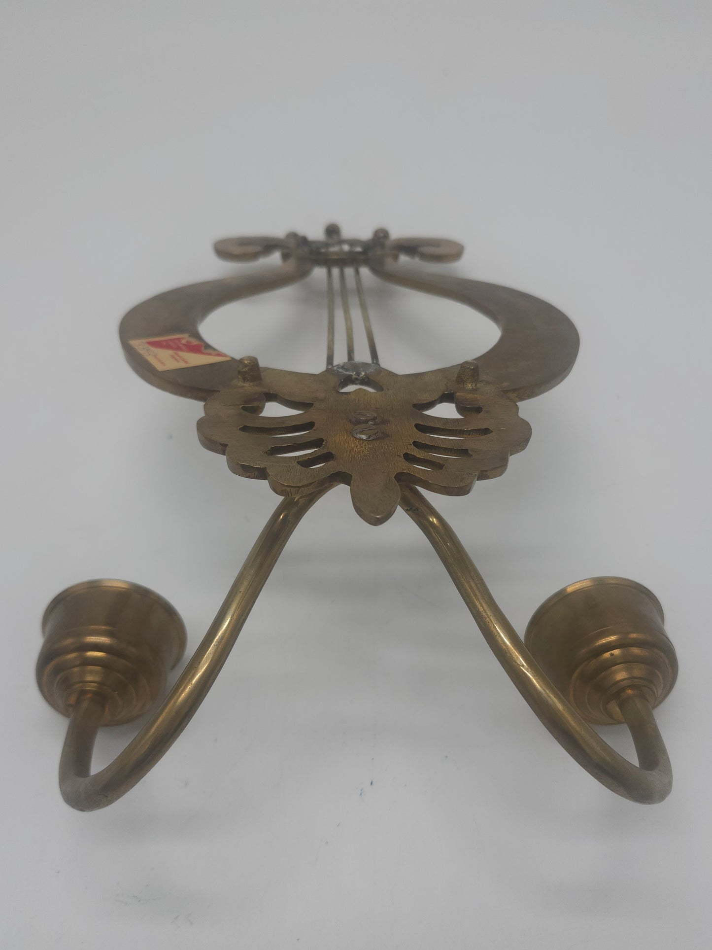 *Brass* Vintage Lyre Harp Sconces Set of 2