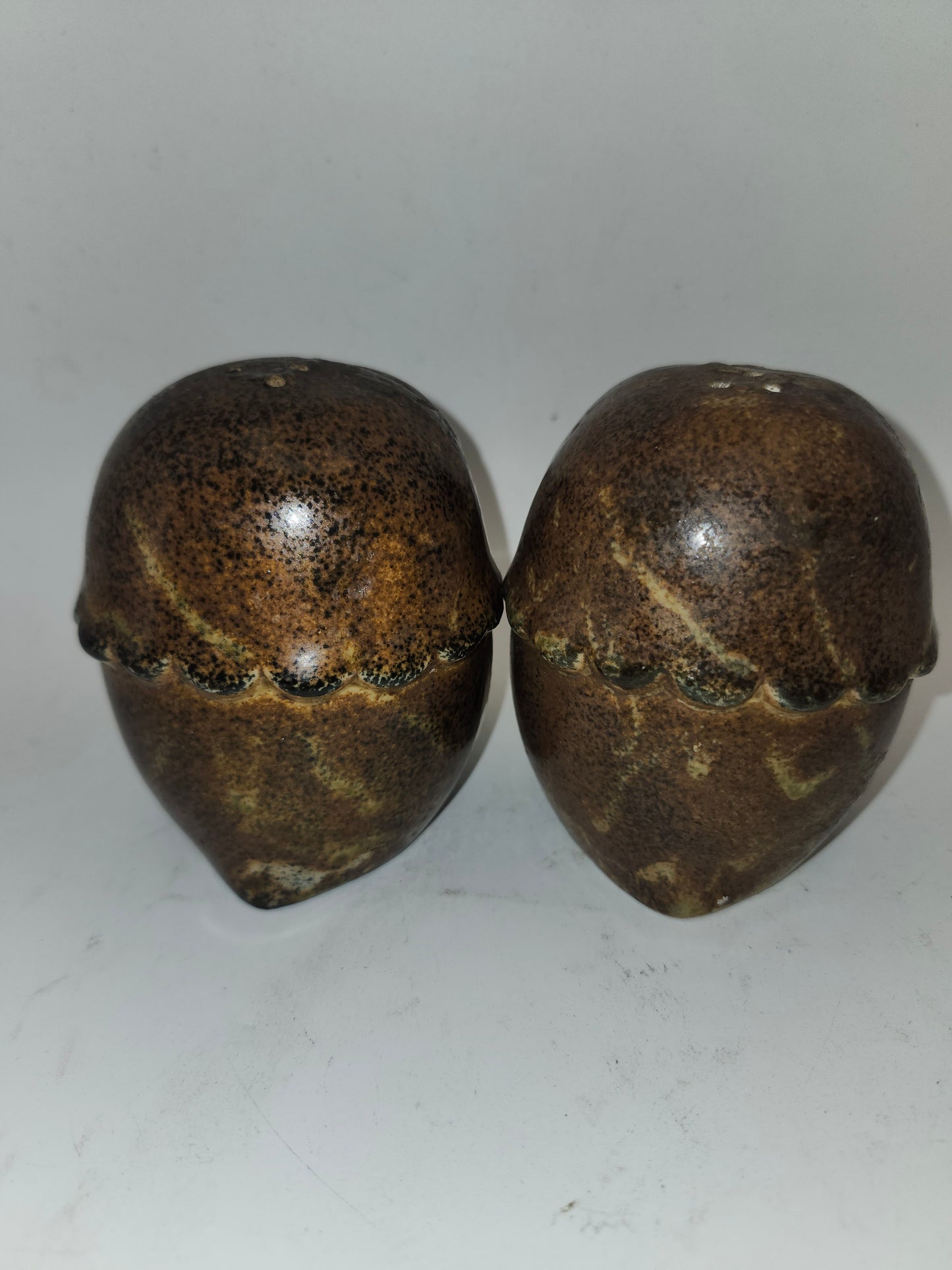 *MCM* Ceramic Owl Salt & Pepper Shaker Set