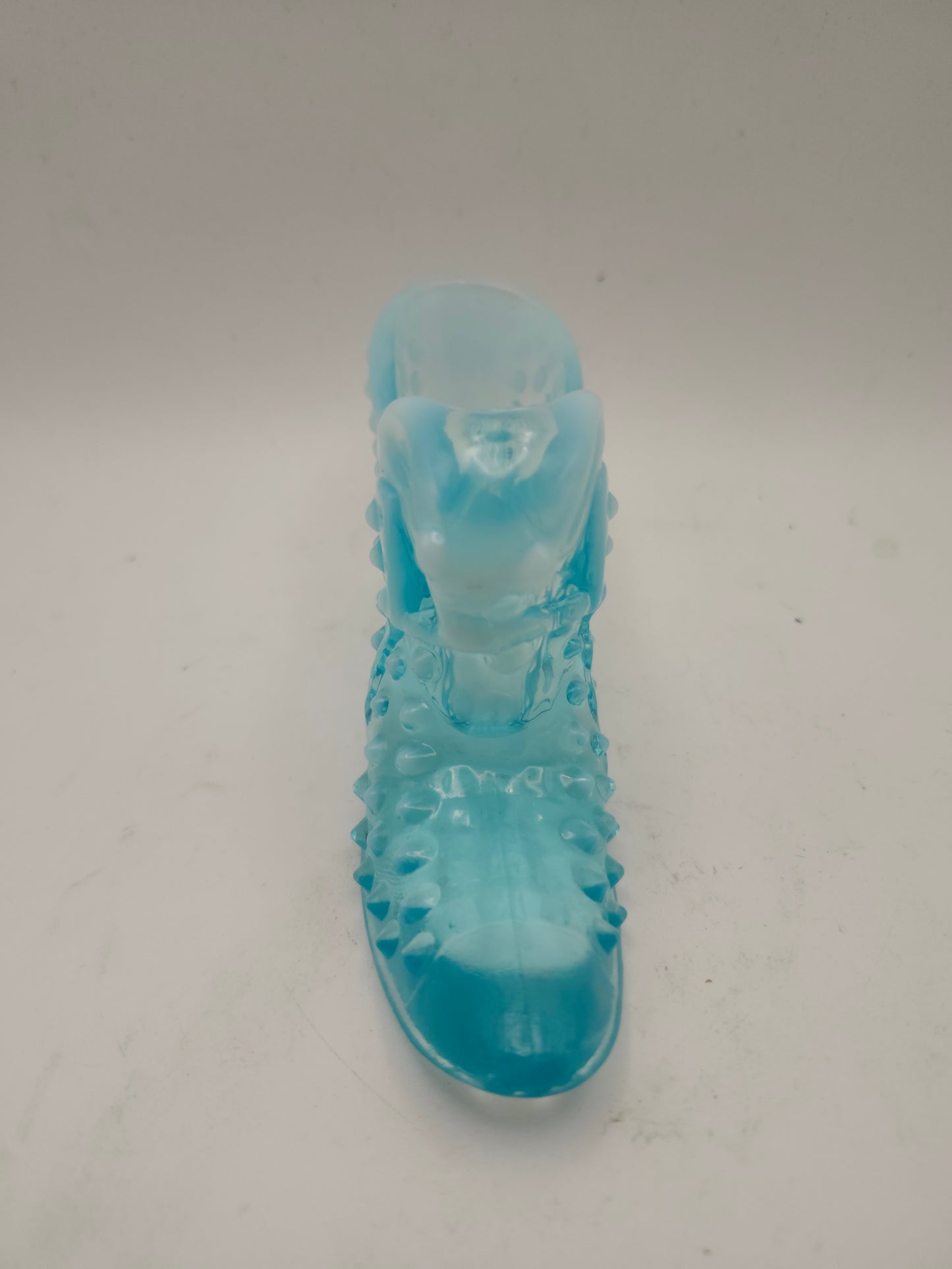 *Fenton* Blue Opalescent Glass Slipper