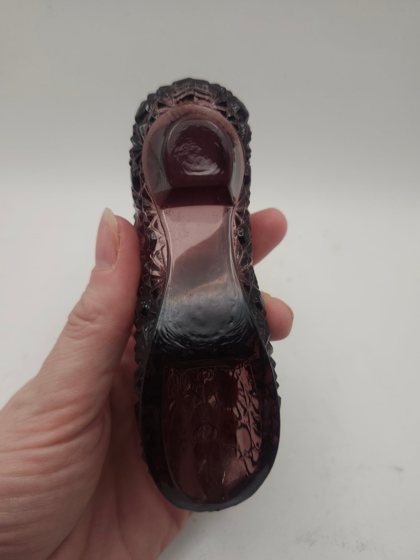 *Fenton* Purple Glass Slipper