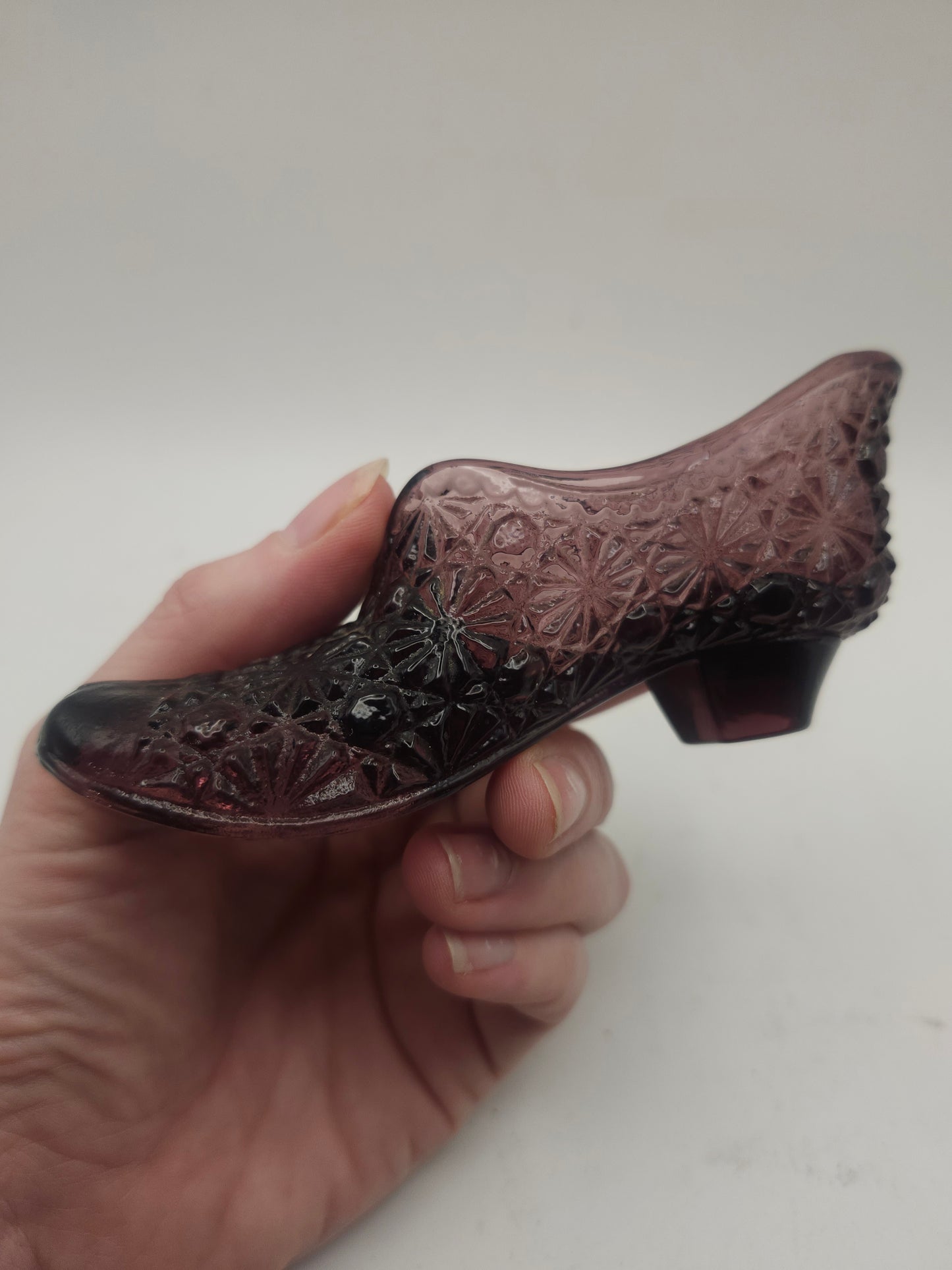 *Fenton* Purple Glass Slipper