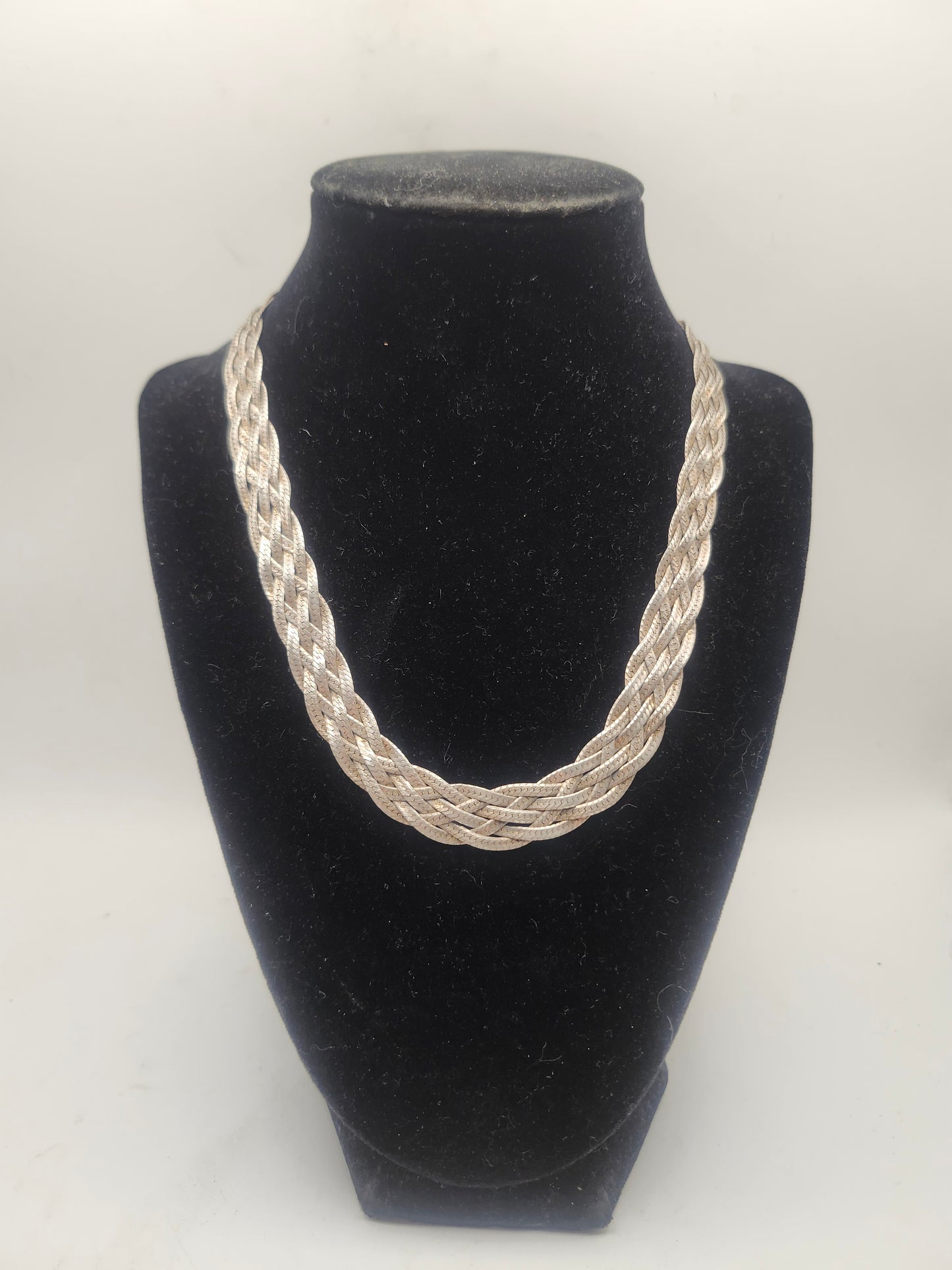 *925* Sterling Taxco, Mexican Braided Statement Necklace By Margarito Ocampo