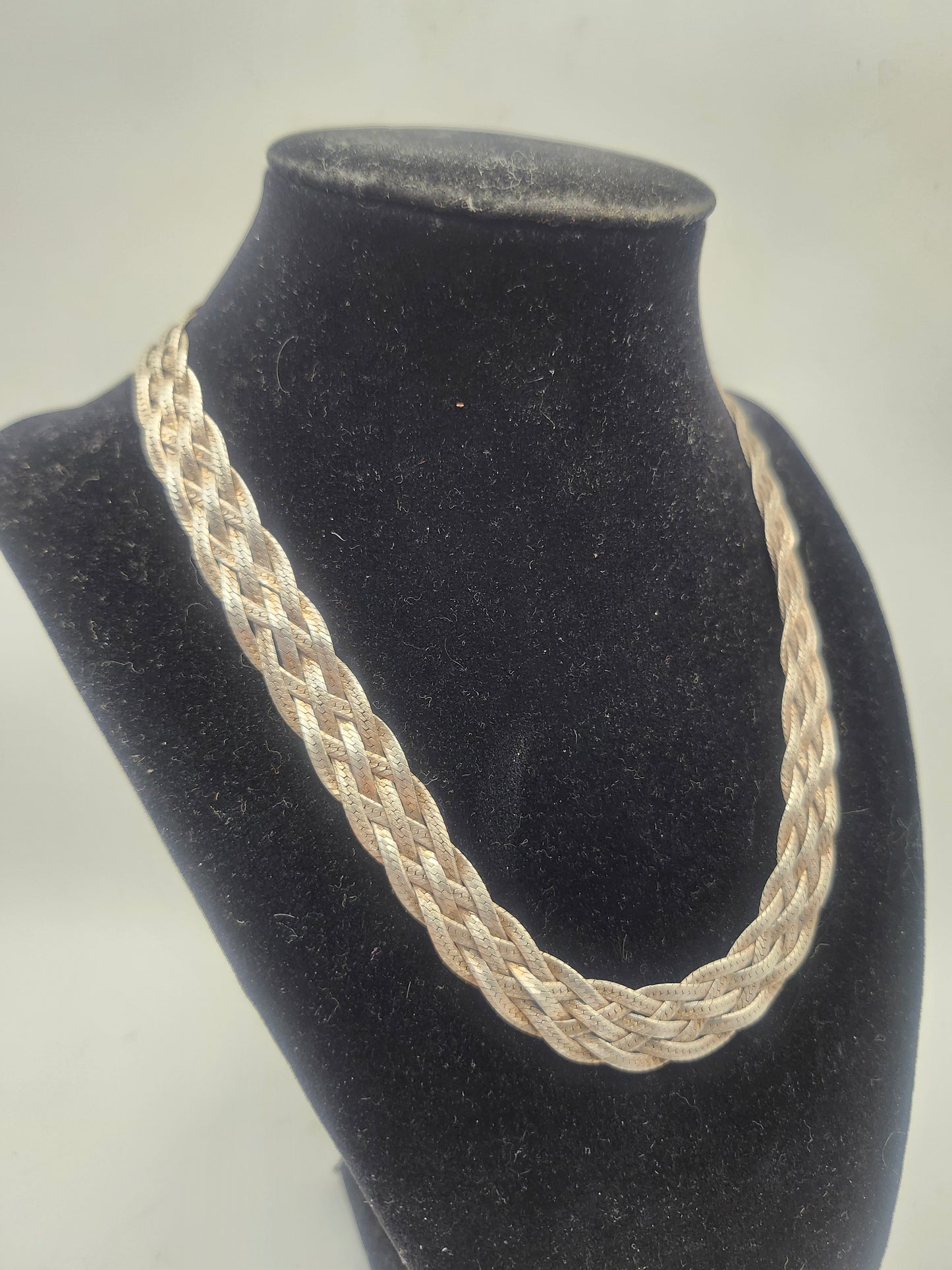*925* Sterling Taxco, Mexican Braided Statement Necklace By Margarito Ocampo