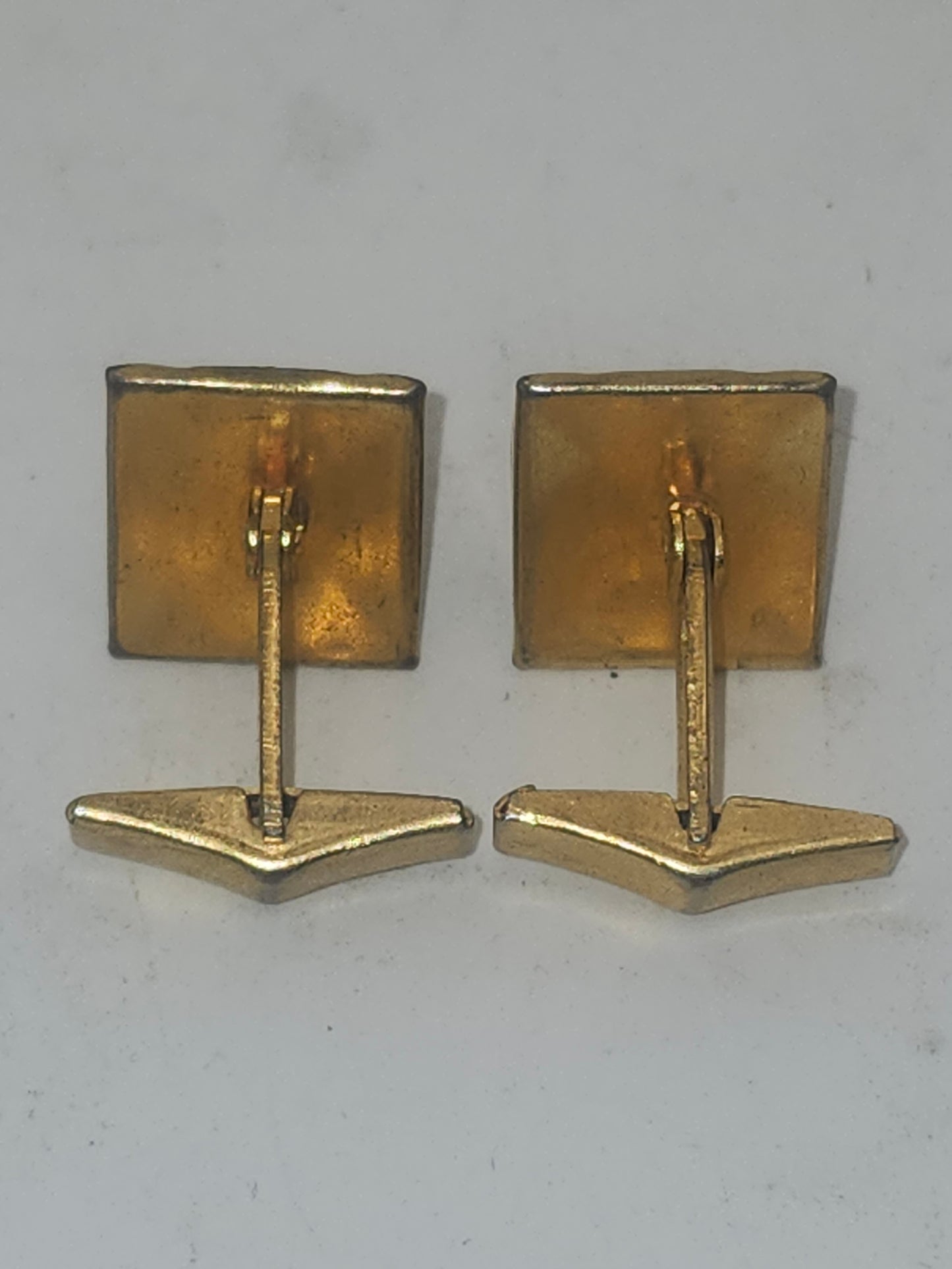 *22K* Gold & Sterling Inlaid Damascene Cuff Links