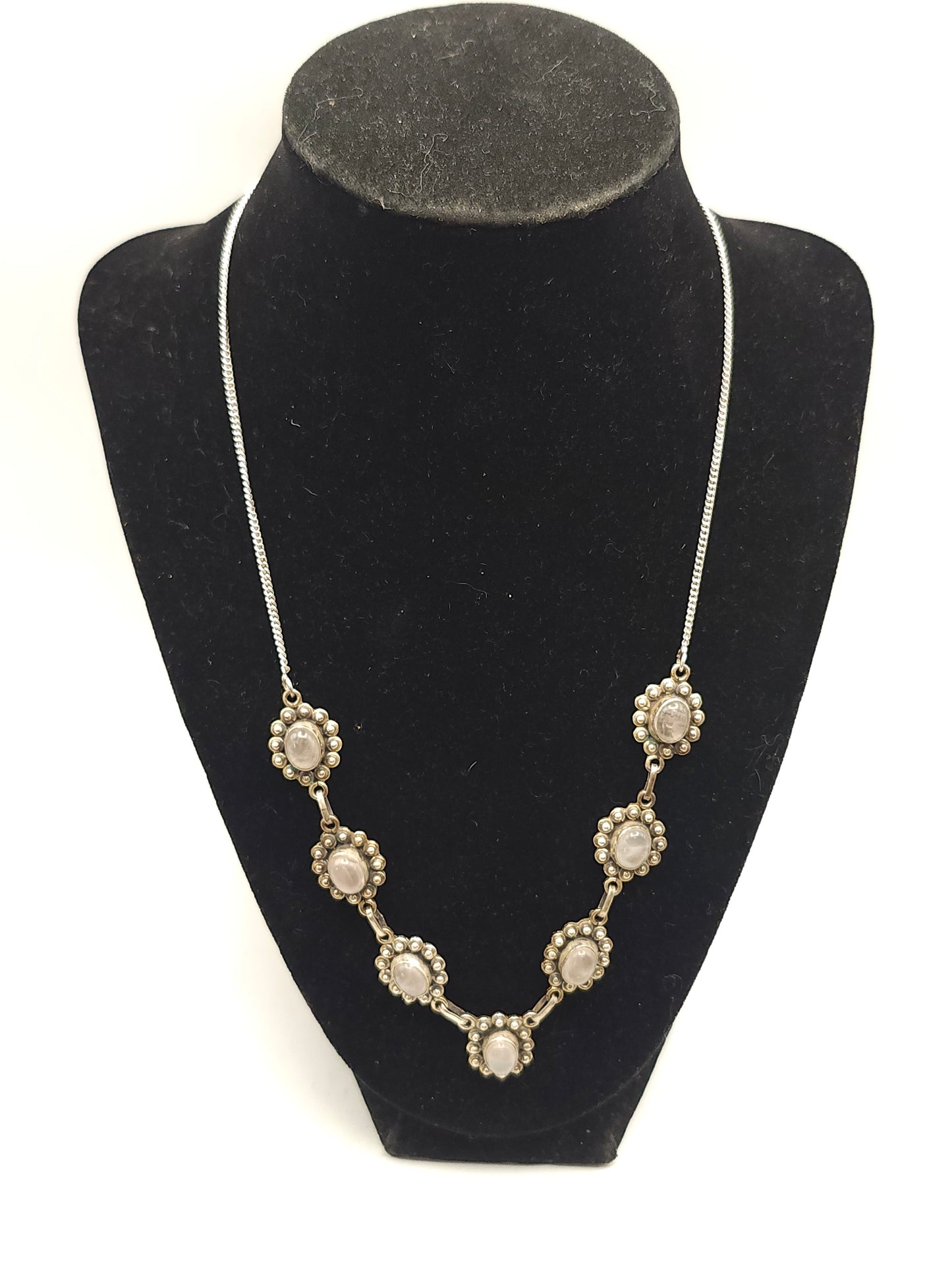 -925- Sterling & Gemstone Statement Necklace