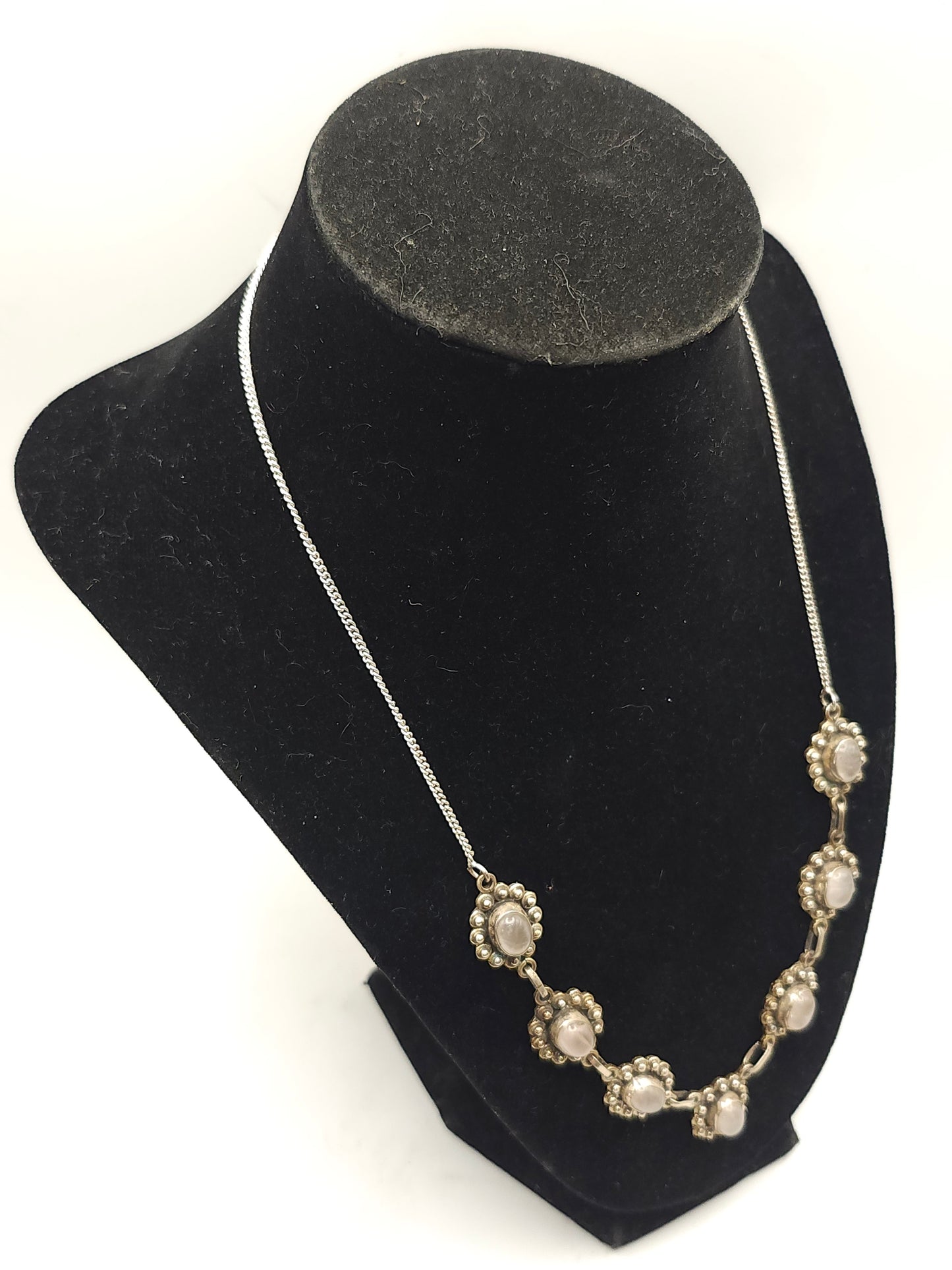 -925- Sterling & Gemstone Statement Necklace