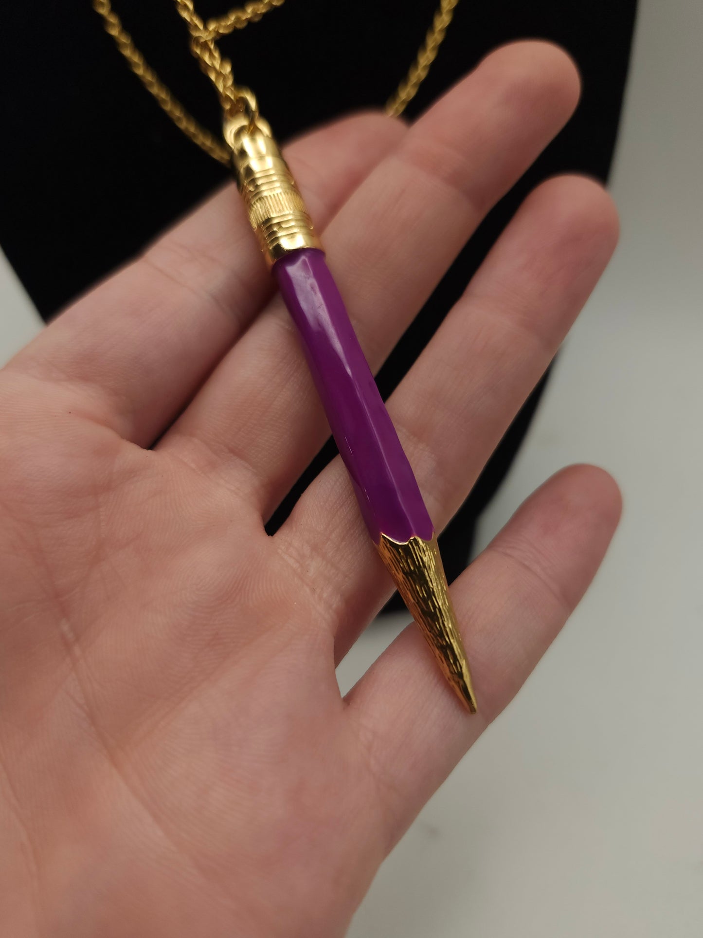 -Kate Spade- "Doodles" Pencil Necklace in Violet