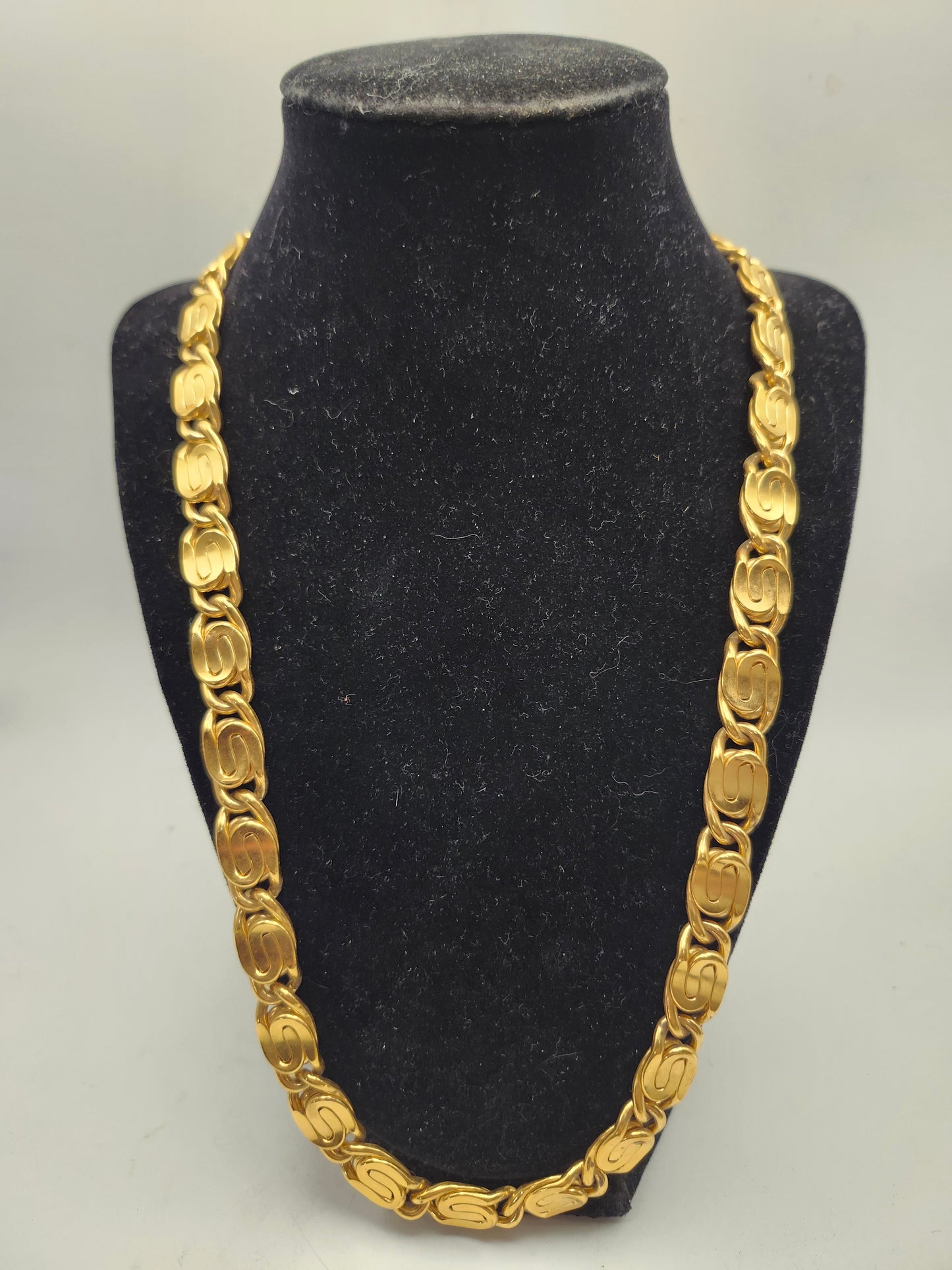-Givenchy-Vintage "G" Link Chain Necklace