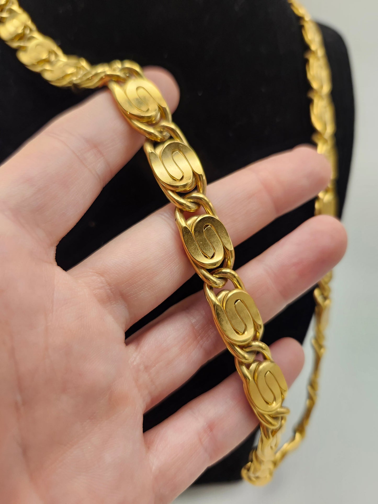 -Givenchy-Vintage "G" Link Chain Necklace