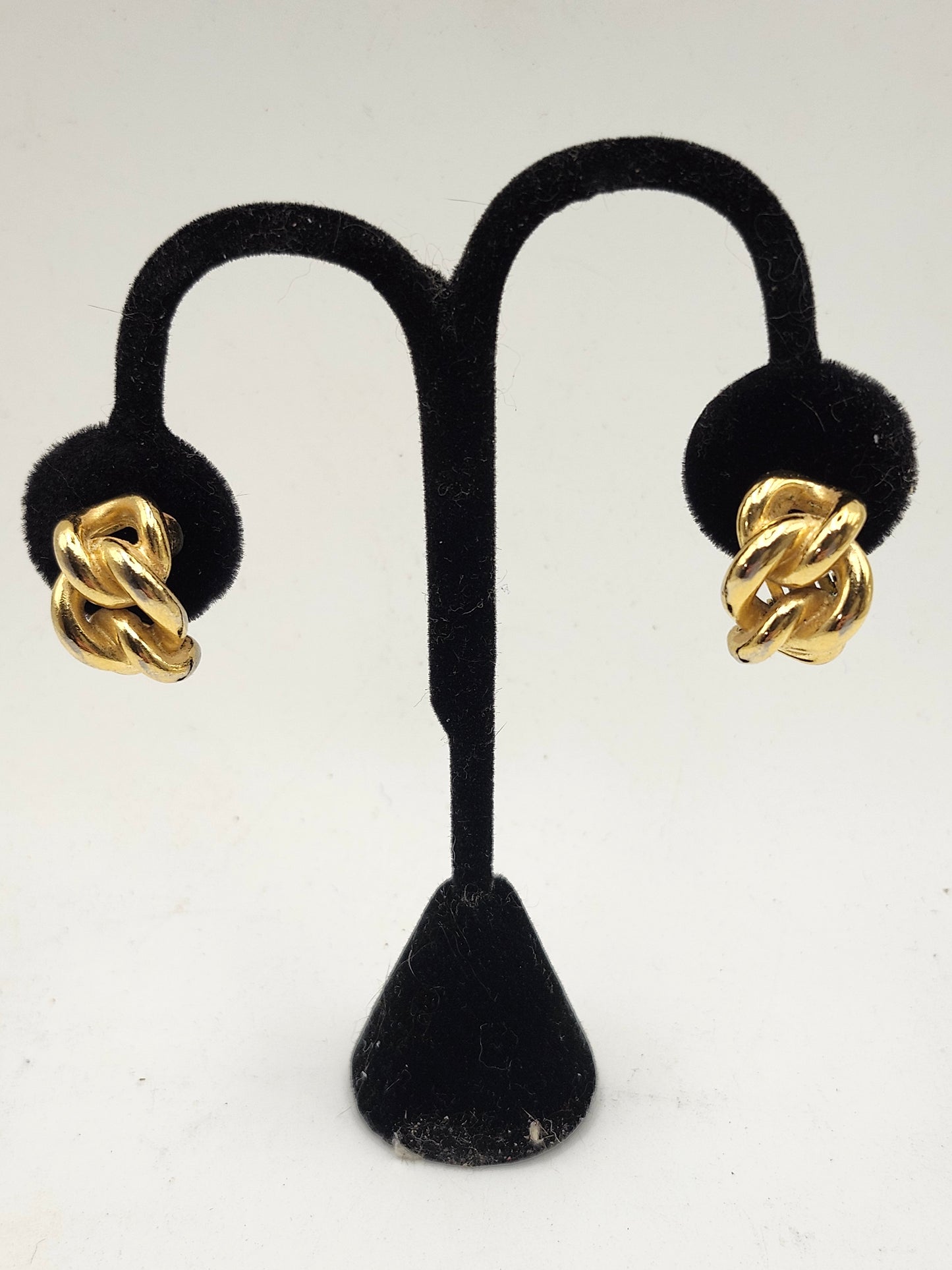 -Christian Dior- 1980s Chunky Curb Link Clip On Earrings
