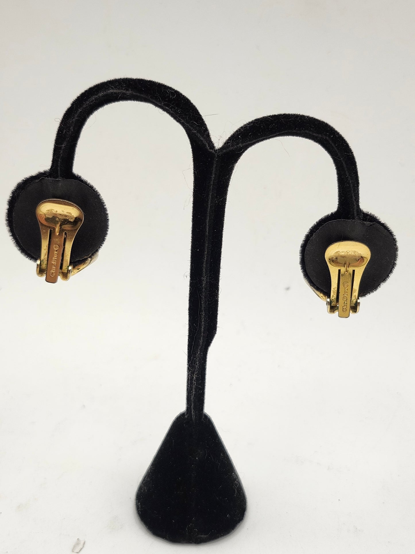 -Christian Dior- 1980s Chunky Curb Link Clip On Earrings