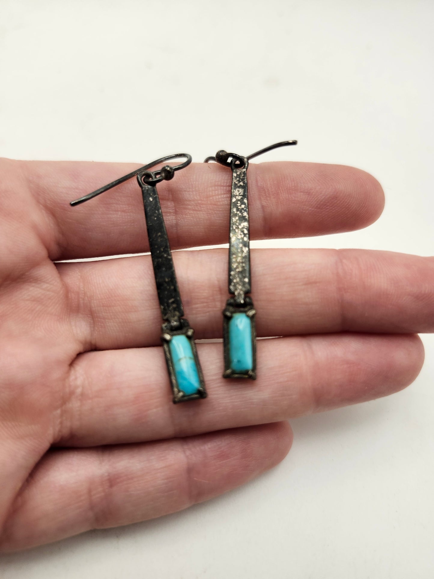 ~925~ Sterling & Turquoise Dangle Earrings