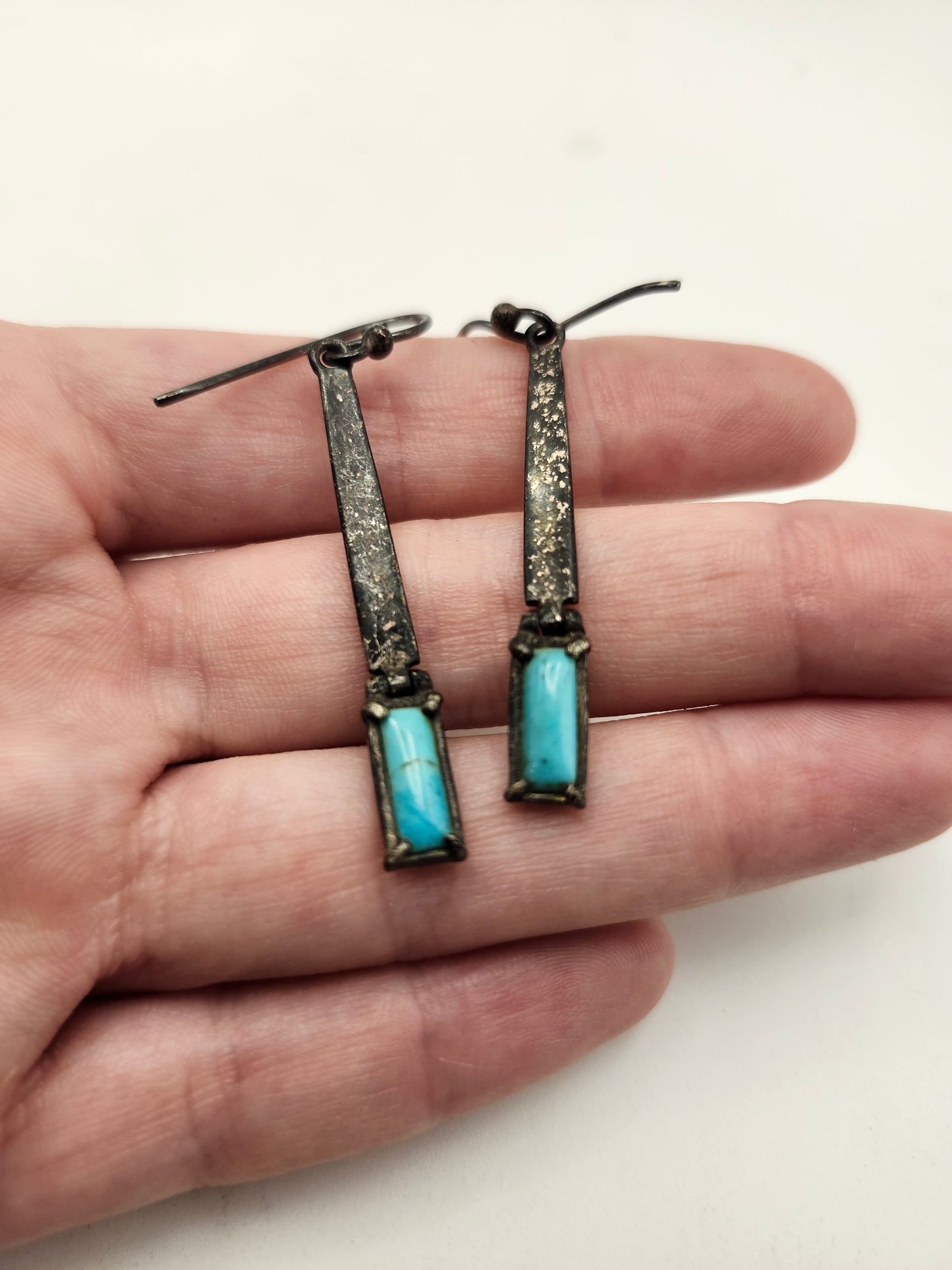 ~925~ Sterling & Turquoise Dangle Earrings