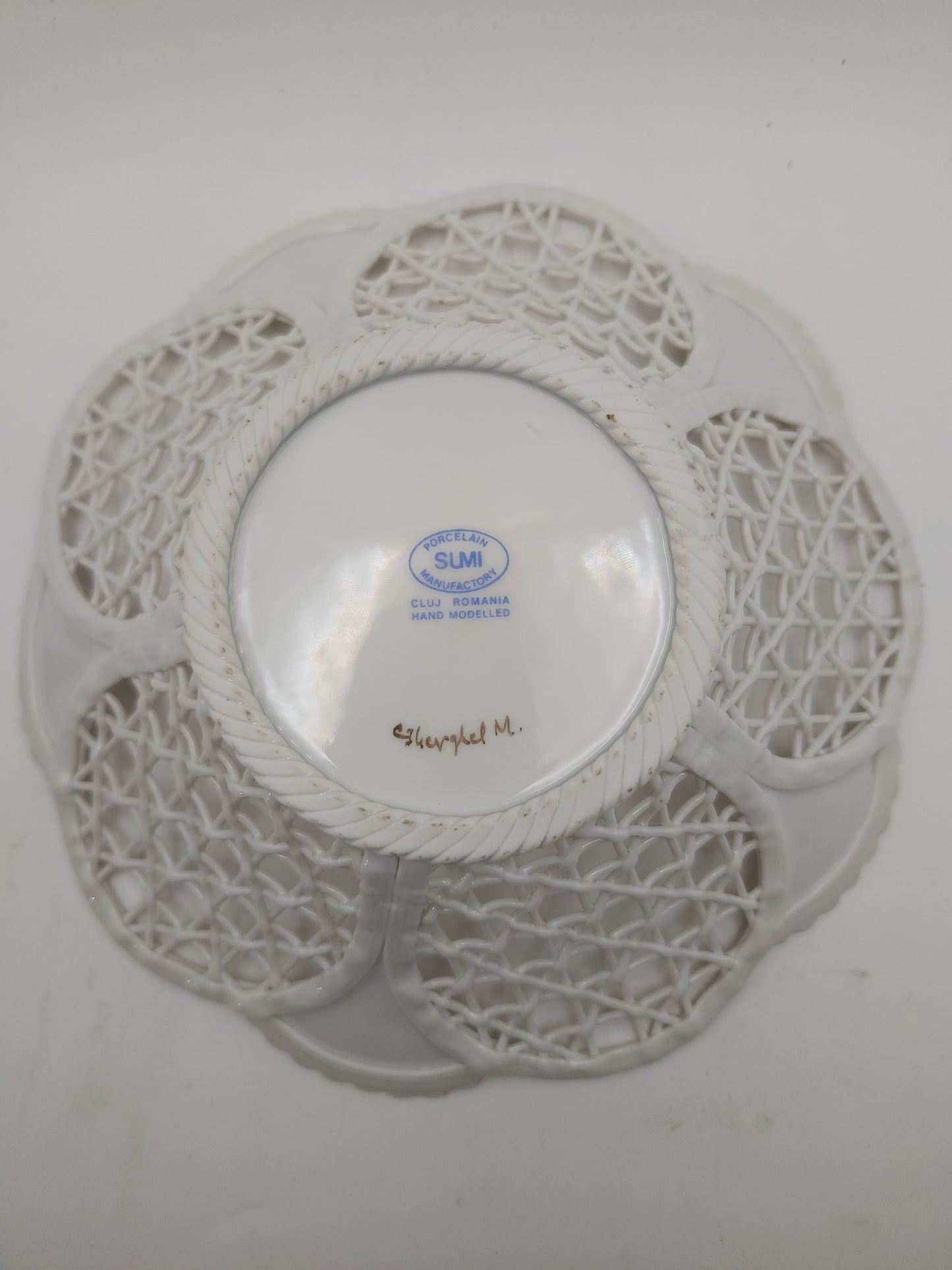 *Lace Ware* Romanian Porcelain Bowl