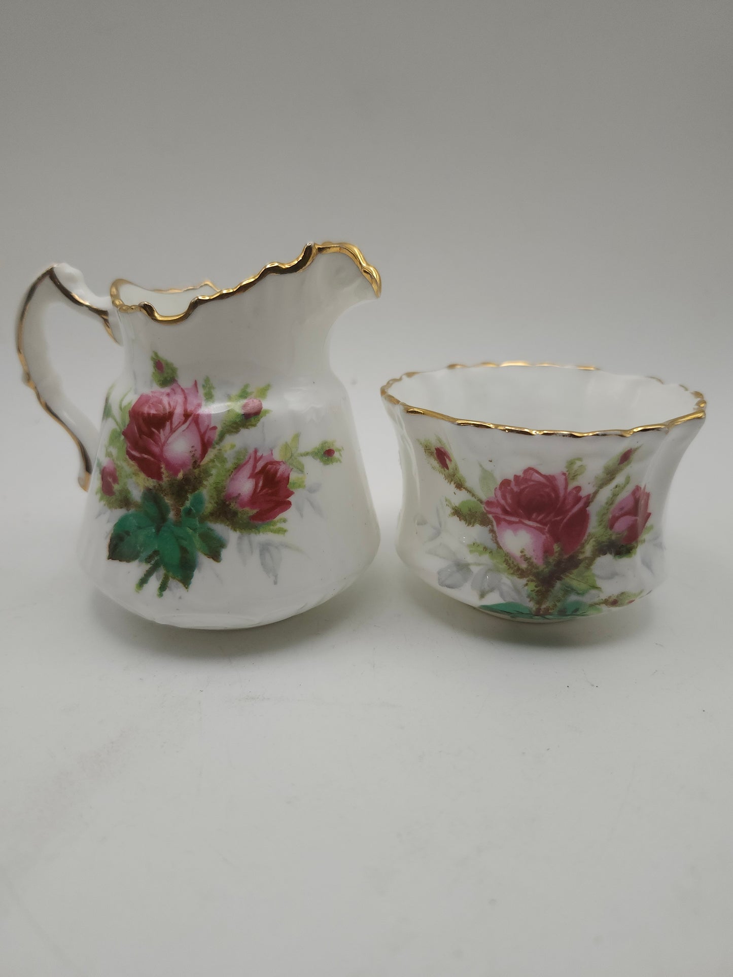*Bone China* Floral Cream & Sugar Set