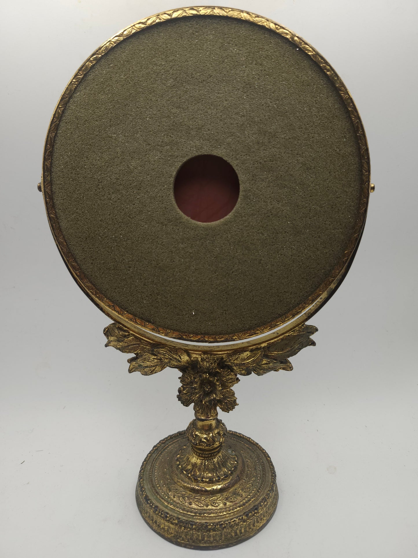 *MCM* Hollywood Regency Brass Swivel Mirror