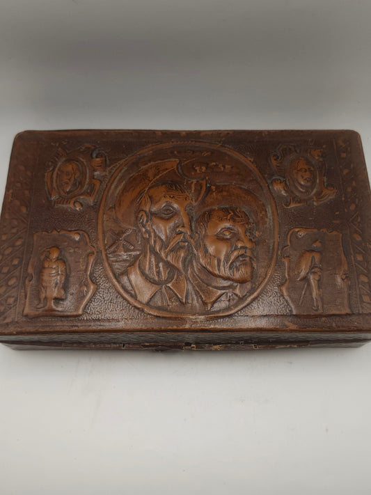 Antique Folk Art Cigar Box Early 20th Century