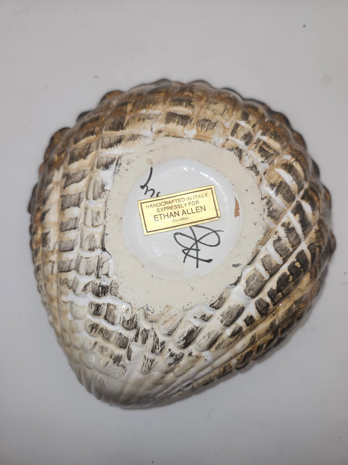 *MCM* Nautical Sea Shell Jewelry / Trinket Dish Made in Italy by Ethan Allen