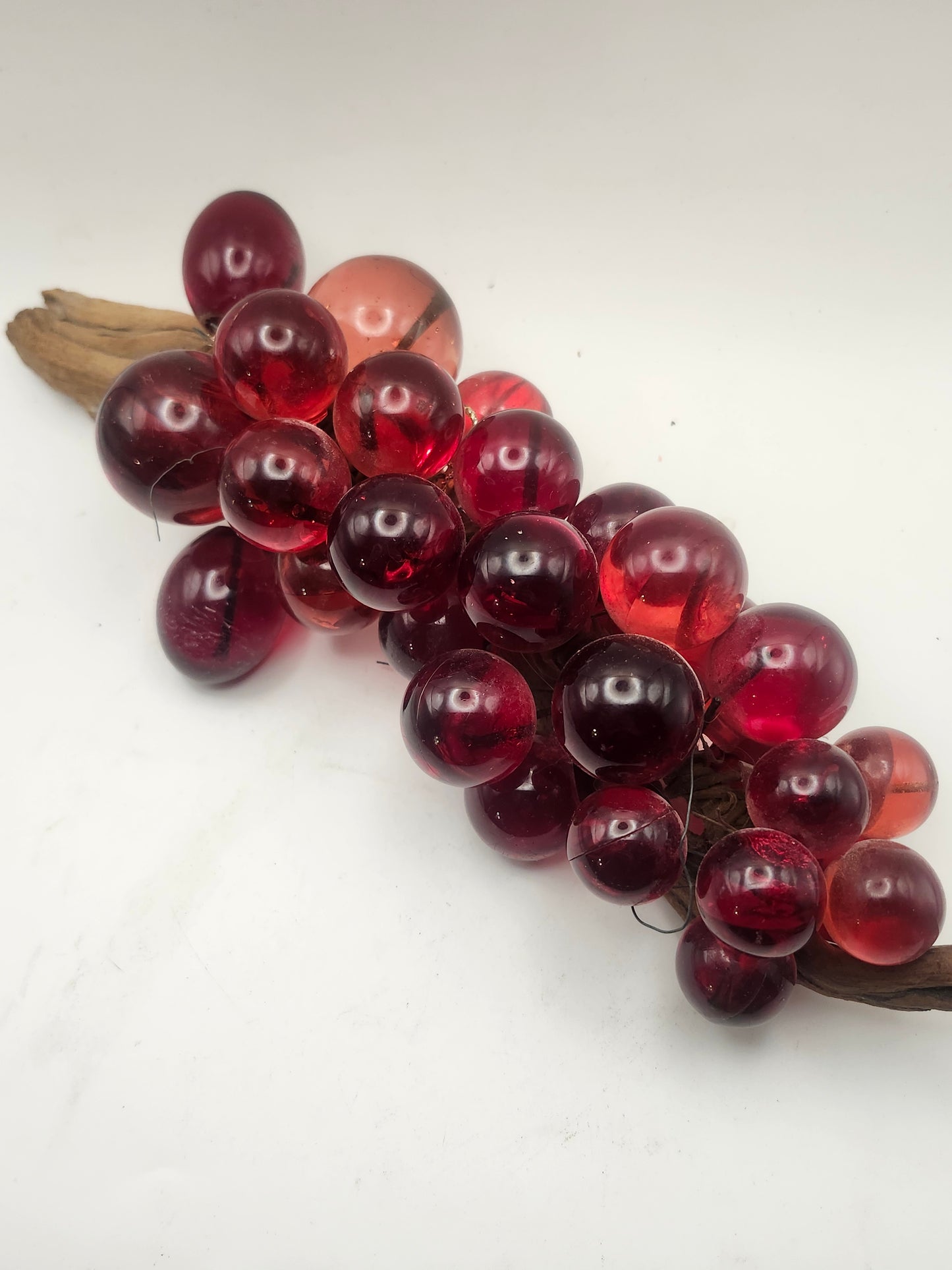 *MCM* Lucite XXL Red Table Grapes Centerpiece