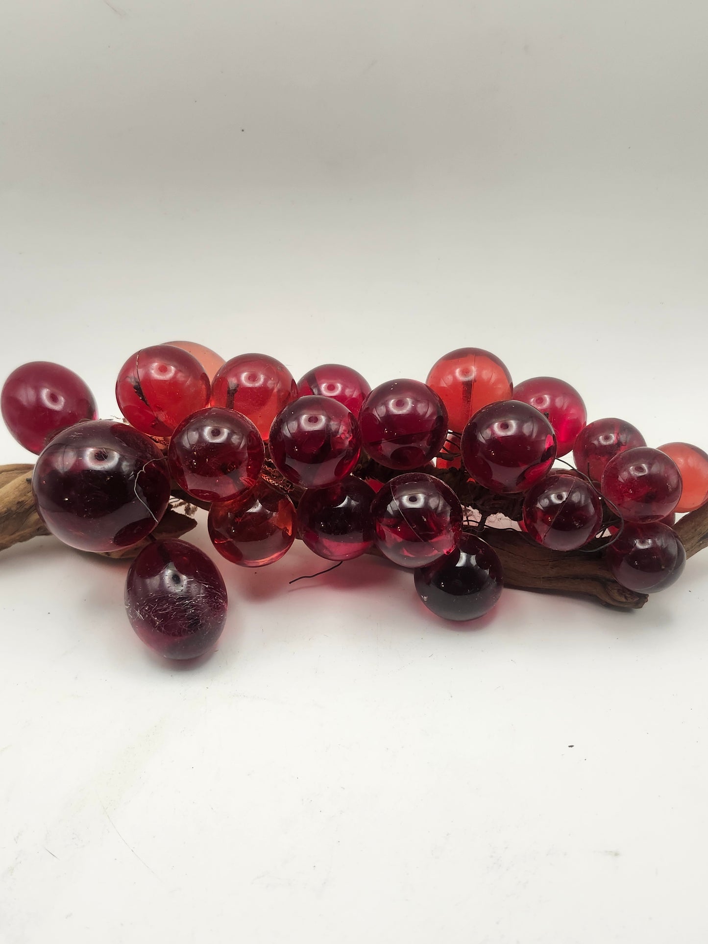 *MCM* Lucite XXL Red Table Grapes Centerpiece