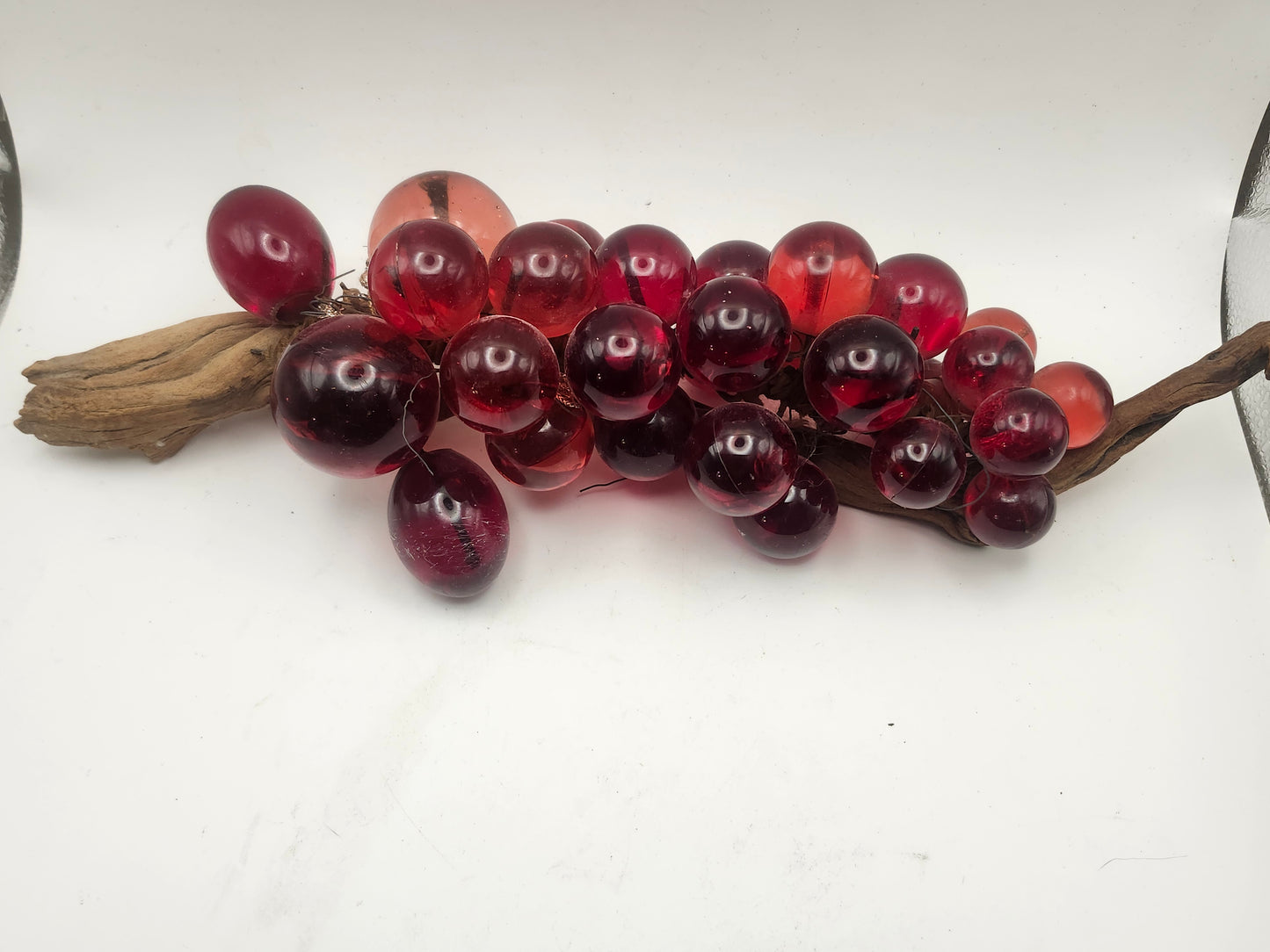 *MCM* Lucite XXL Red Table Grapes Centerpiece