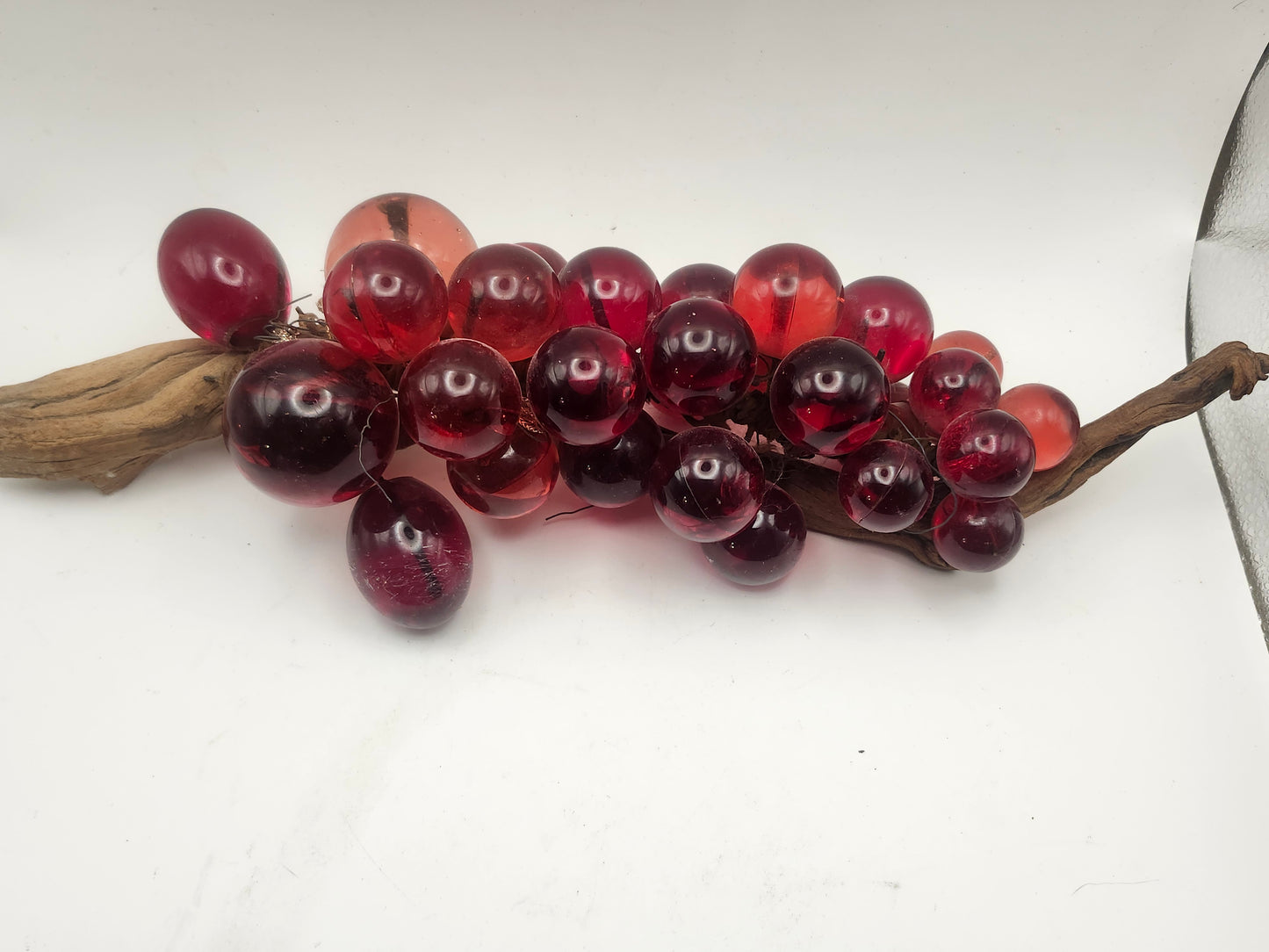 *MCM* Lucite XXL Red Table Grapes Centerpiece