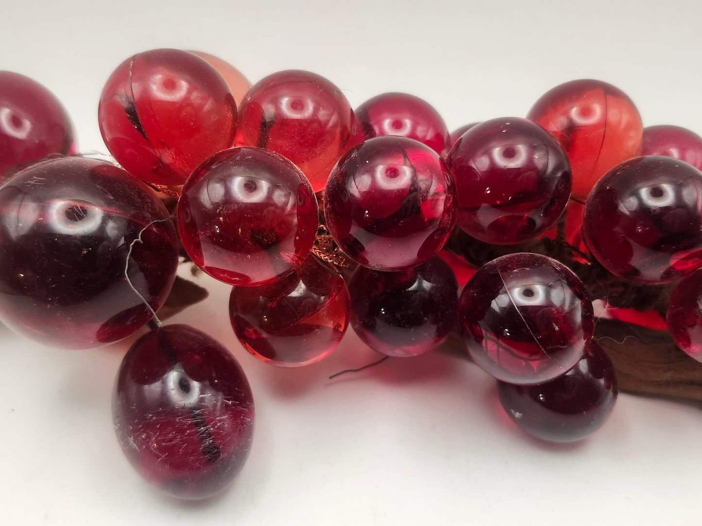*MCM* Lucite XXL Red Table Grapes Centerpiece