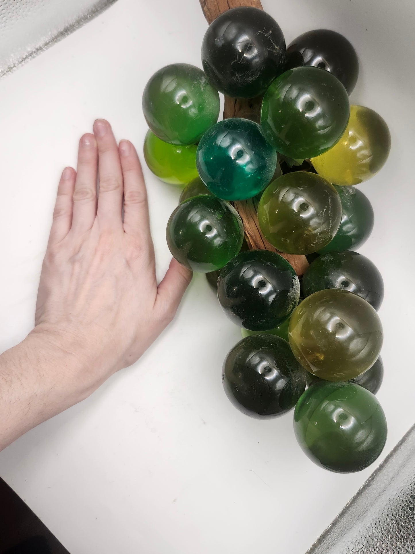 *MCM* Lucite XXL Green Table Grapes Centerpiece