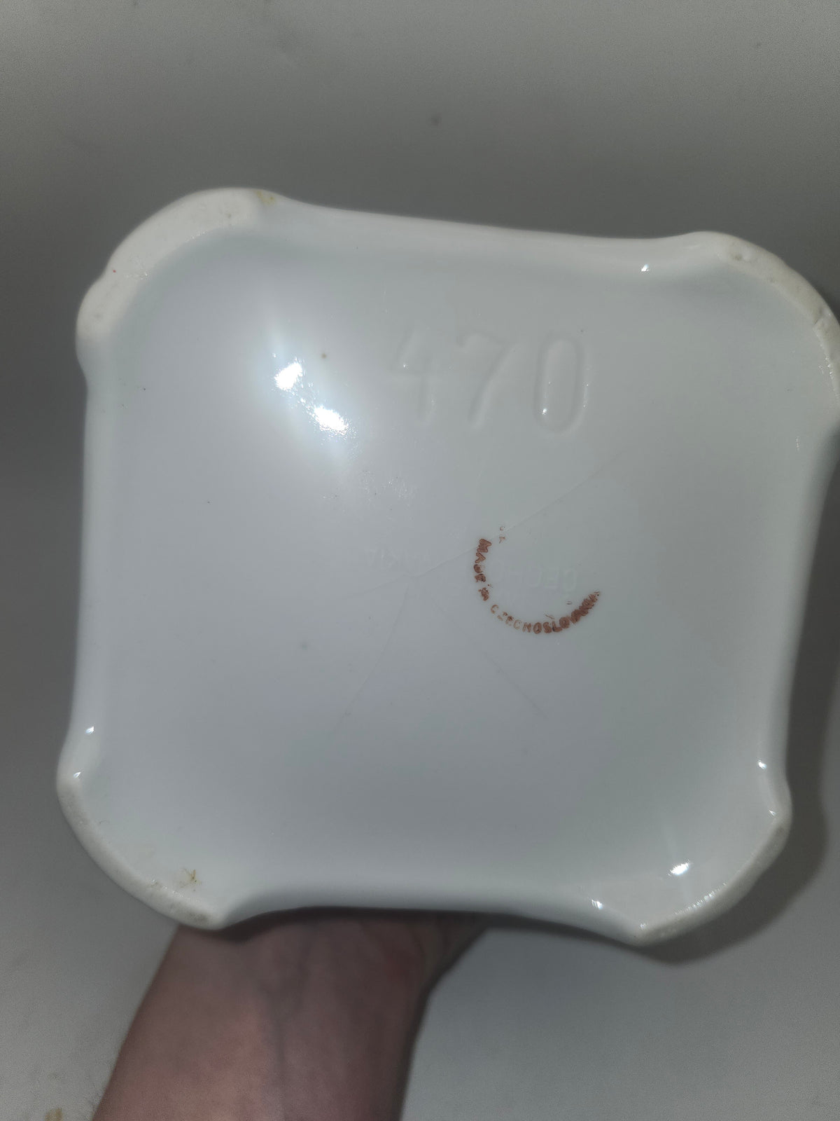 Czech Porcelain "Oatmeal" Farmhouse Cannister